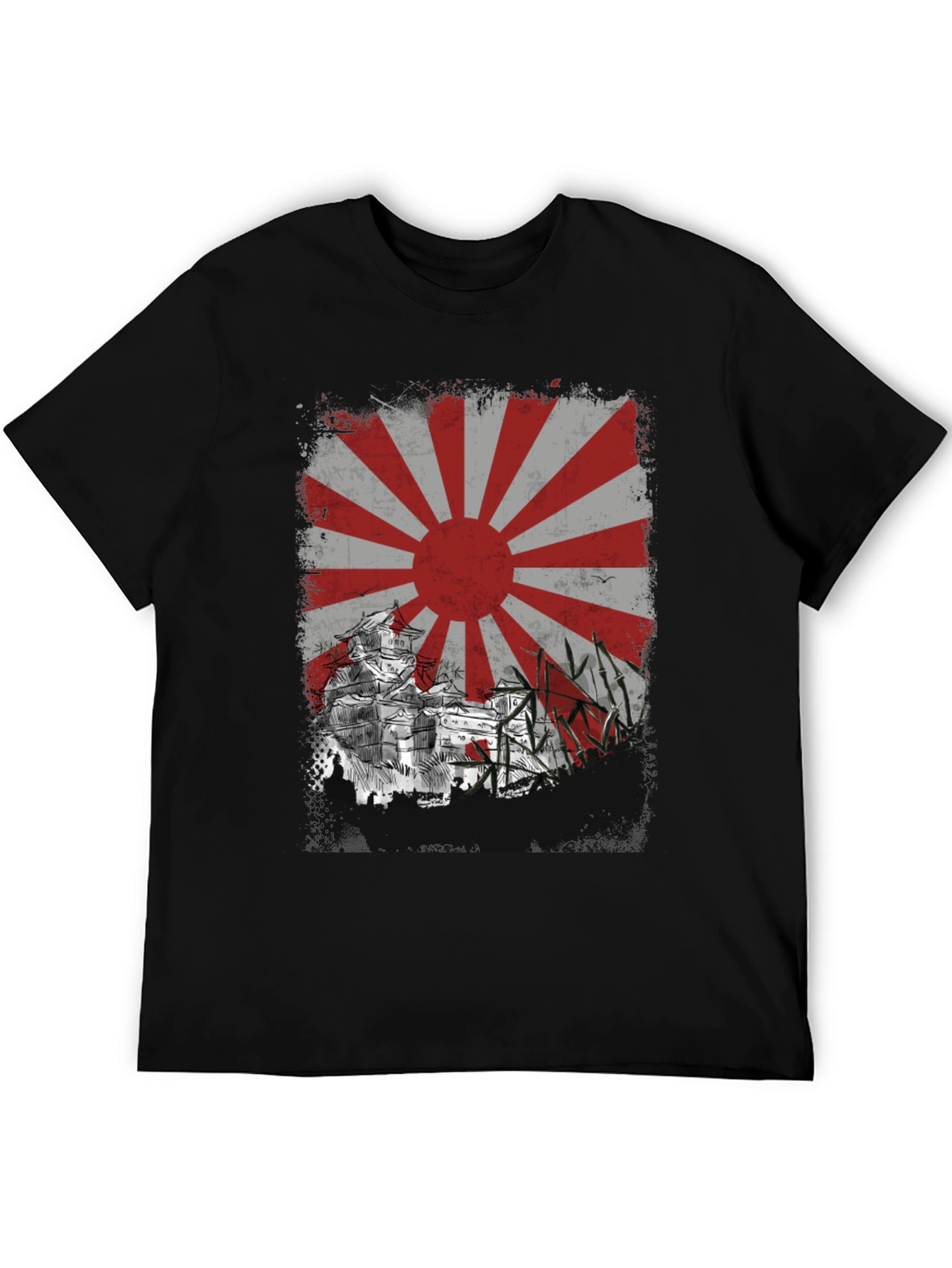 Rising Sun T-Shirt - Japanese Castle Design - 5