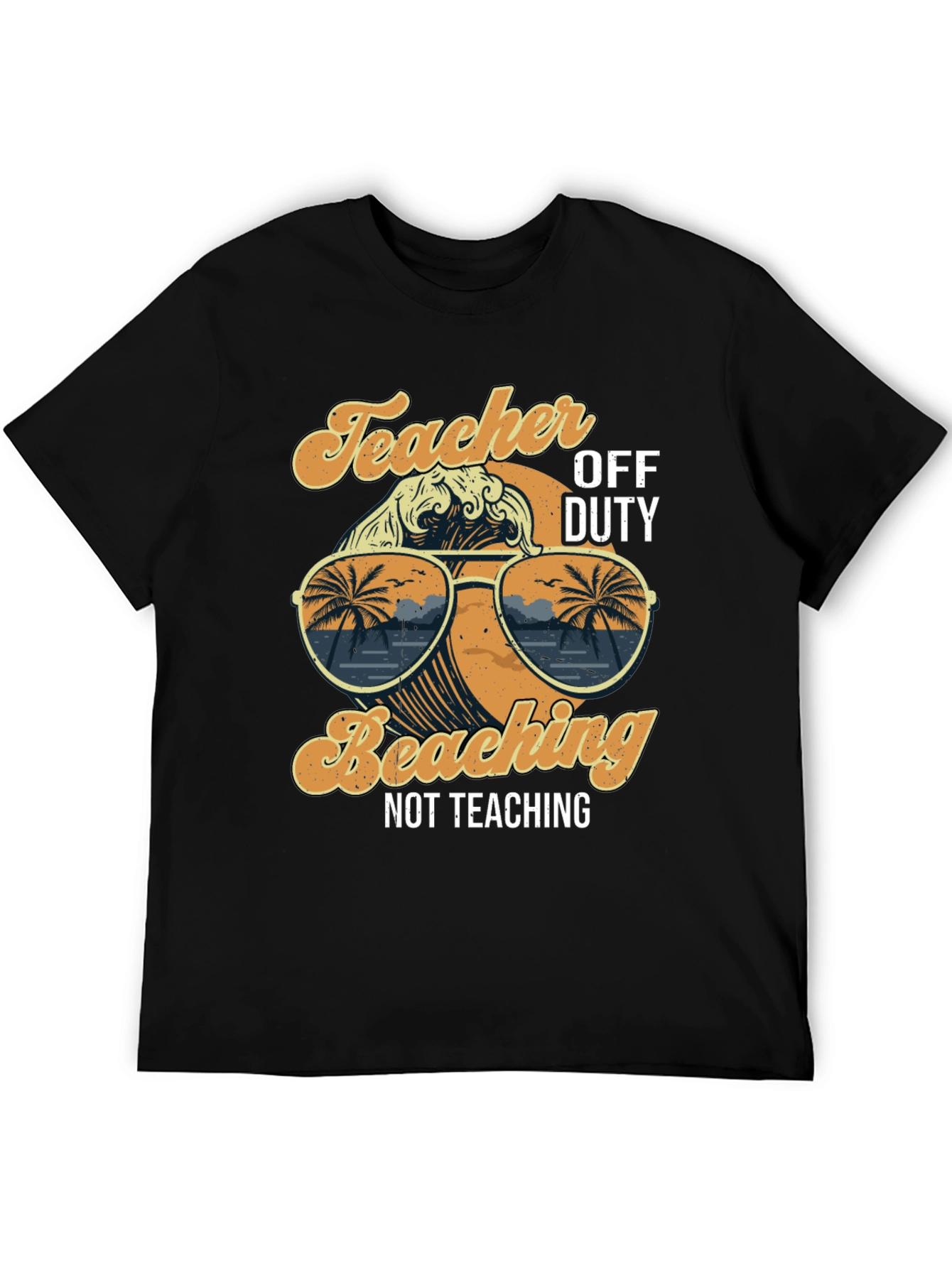 Black Teacher Off Duty Beaching T-Shirt view 5