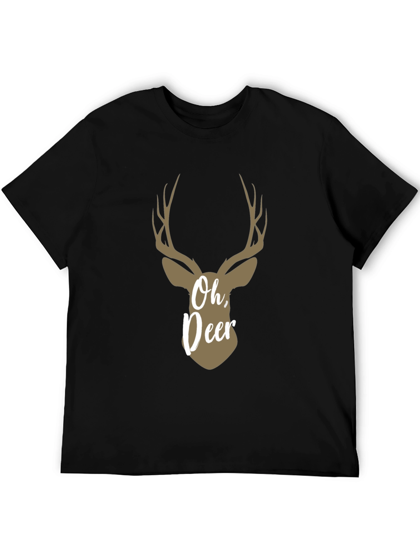 Oh, Deer! Graphic Print Crew Neck T-Shirt - 5