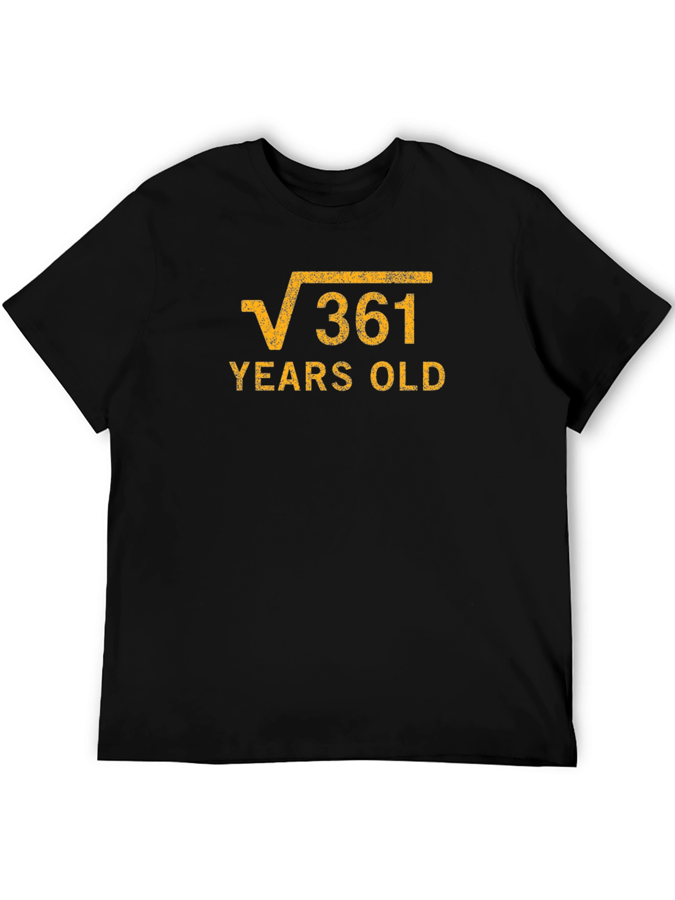 Black Funny 19th Birthday T-Shirt, Root 361 Years Old, Math Humor Tee view 5