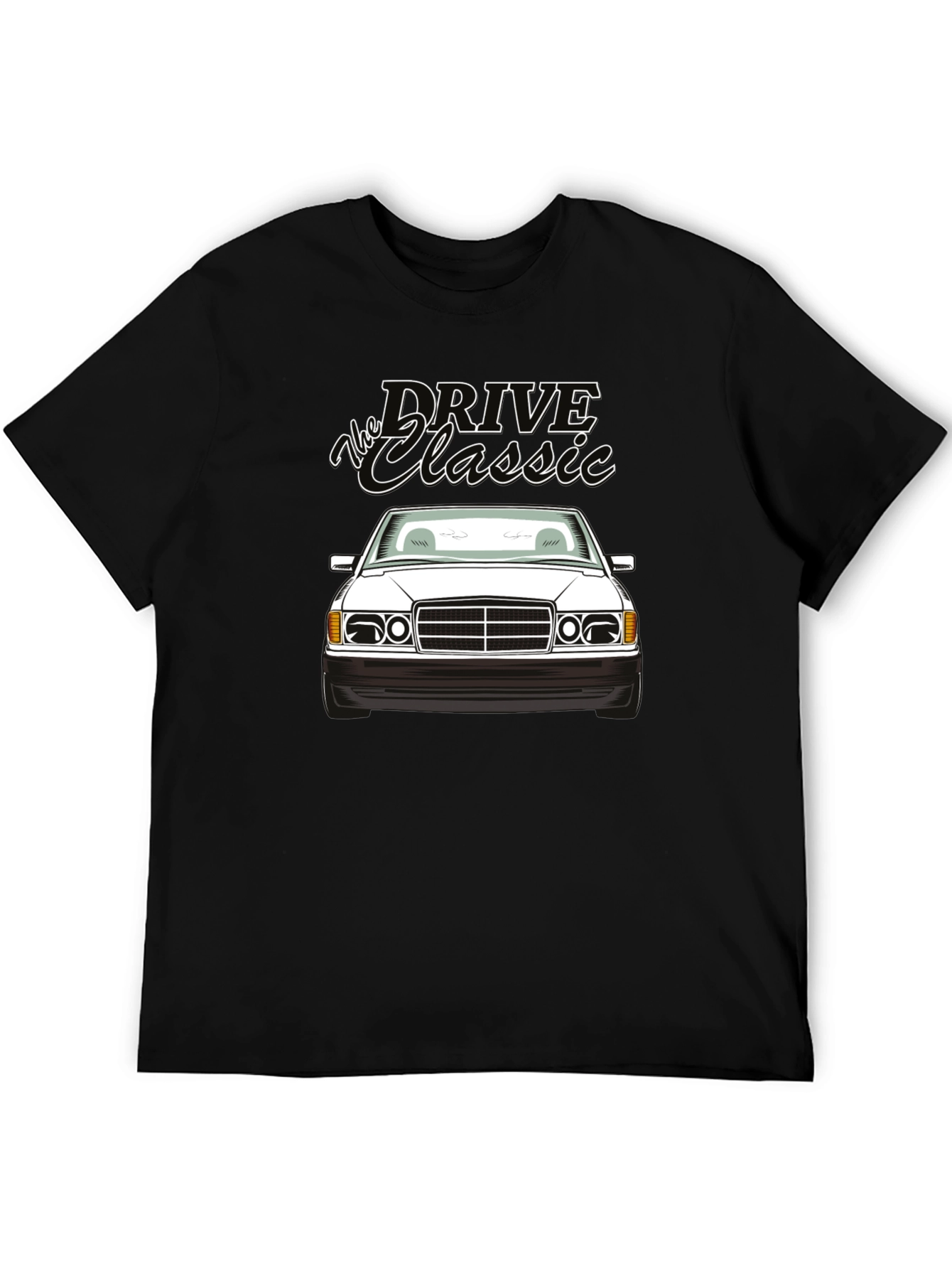 Black Drive the Classic Car T-Shirt - Black view 5