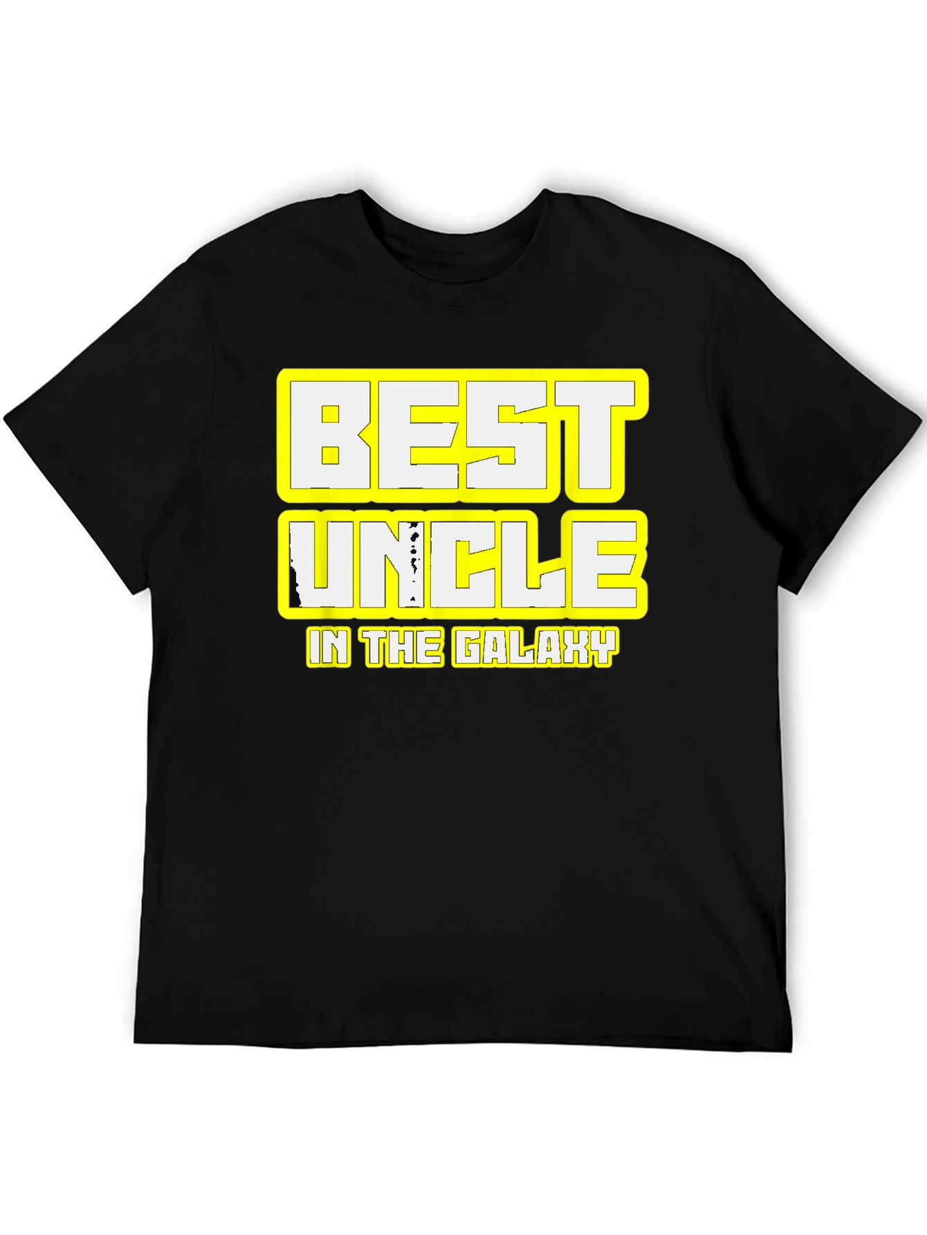 Black Best Uncle in the Galaxy T-Shirt view 5