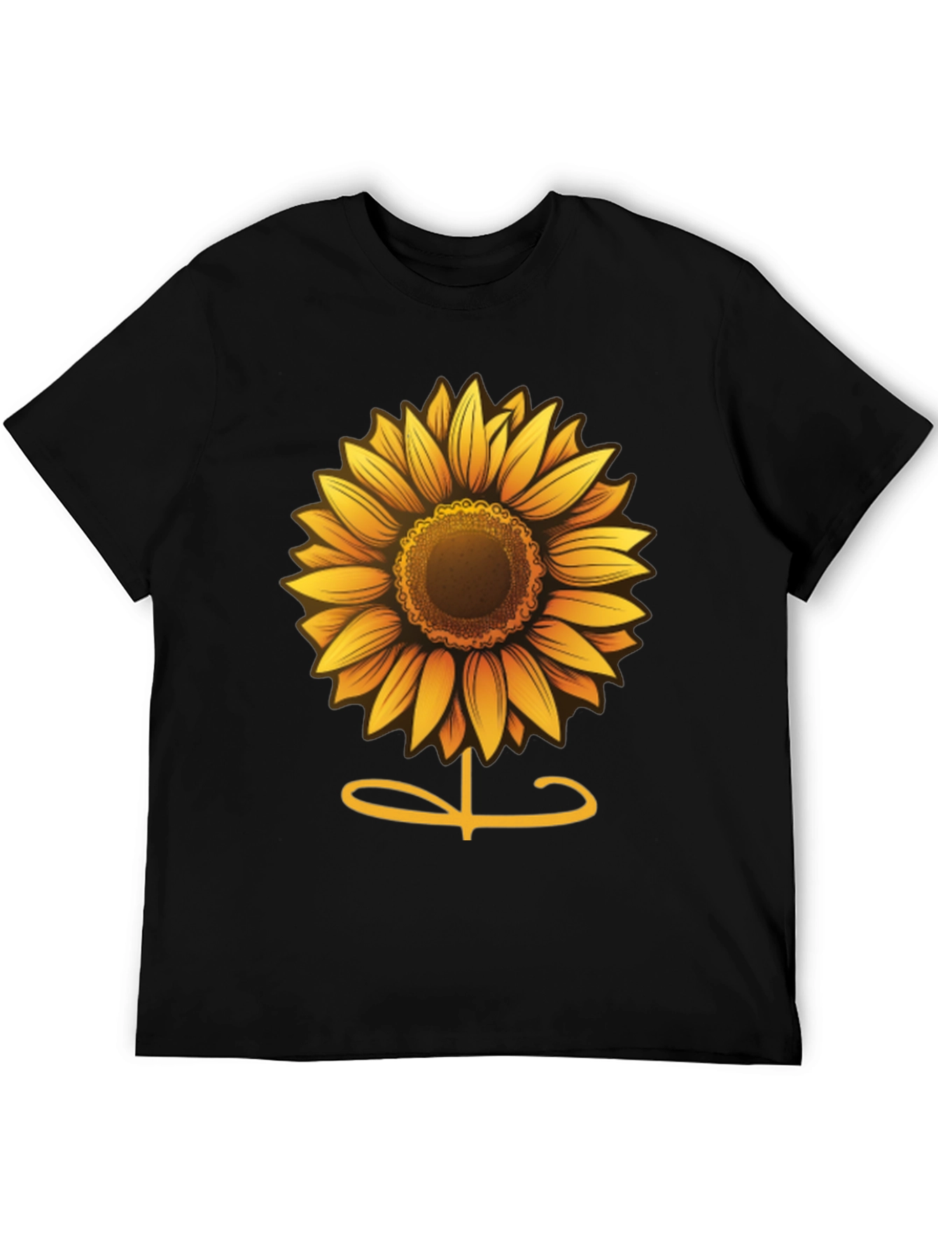 Black Sunflower Graphic Tee - Soft Cotton Comfort view 5