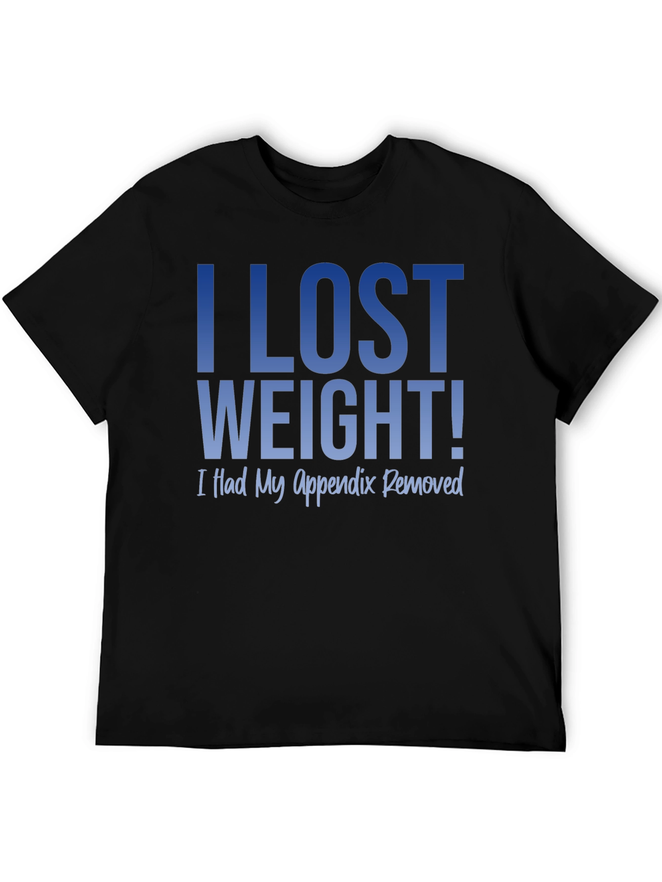 Black Funny Weight Loss T-Shirt - I Lost Weight! view 5
