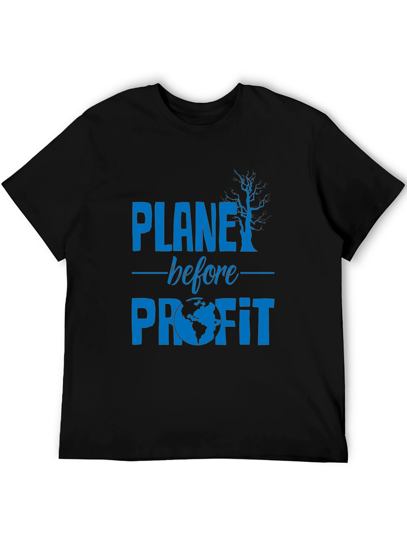 Black Planet Before Profit Graphic Tee - Eco Conscious view 5