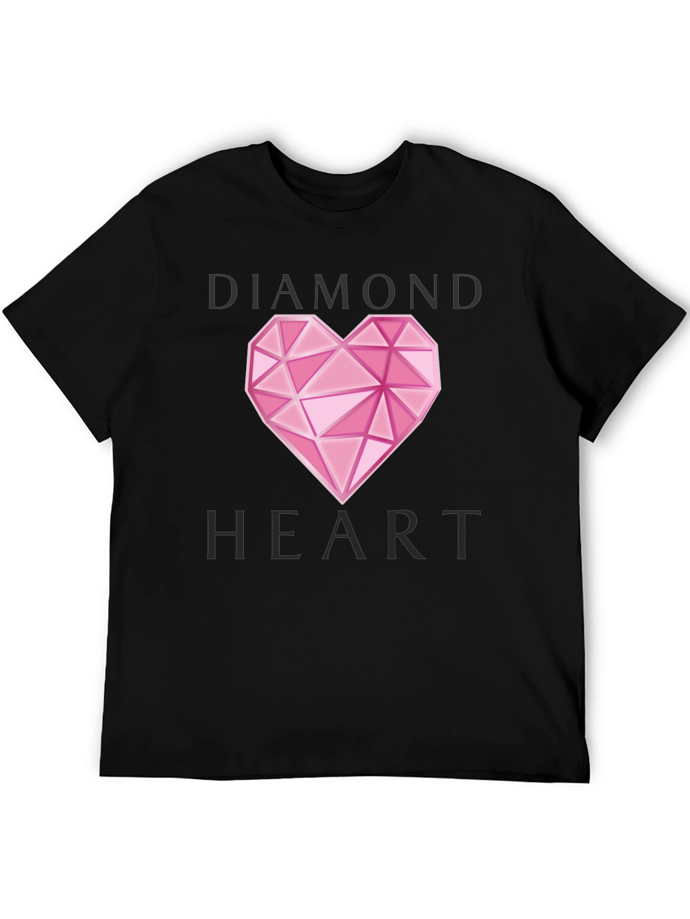 Black Diamond Heart Graphic T-Shirt - Stylish Casual Wear view 5