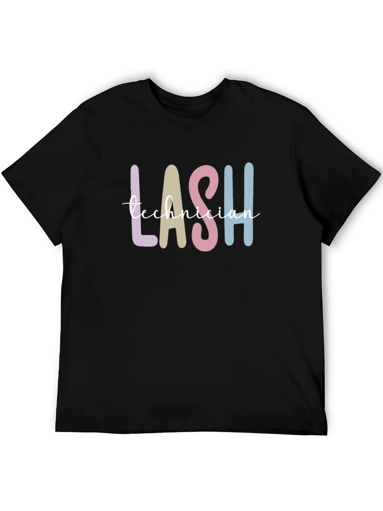 Black Lash Technician Graphic T-Shirt - Stylish Eyelash Extension Tee view 5