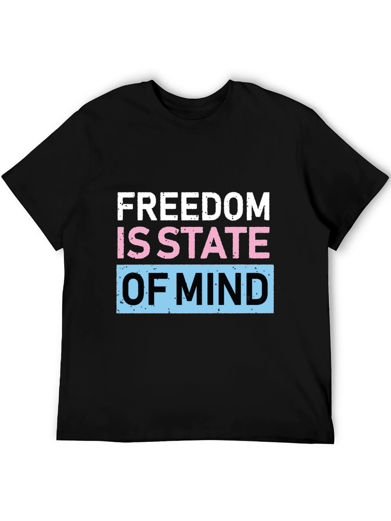 Black Freedom State of Mind Graphic T-Shirt view 5