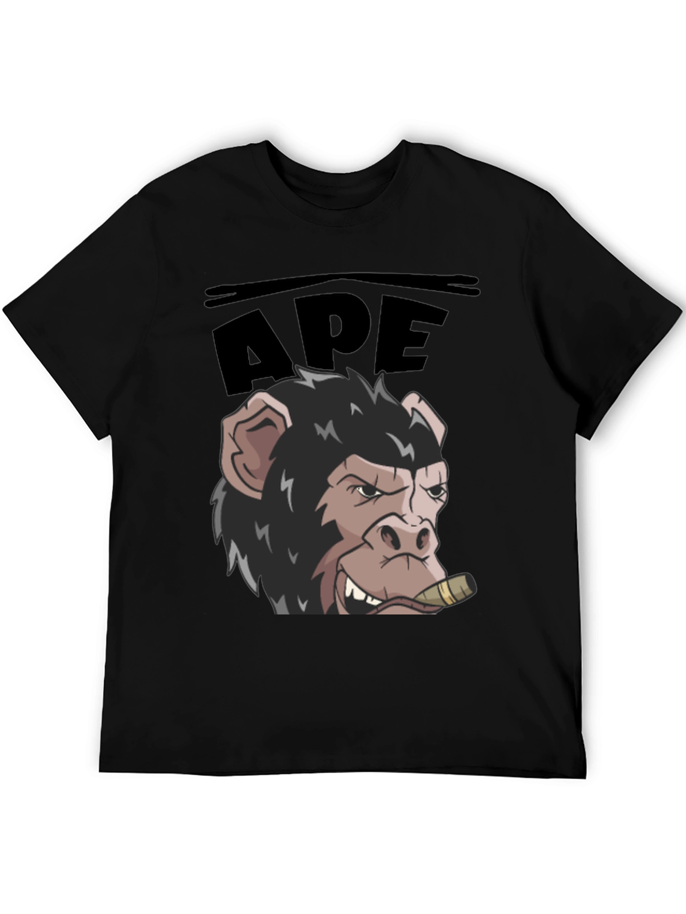 Black Ape Graphic T-Shirt - Cool Cartoon Design view 5