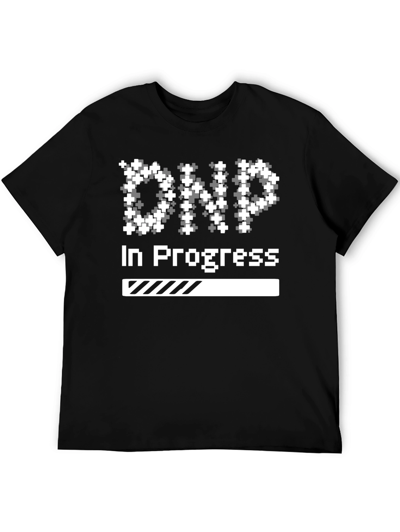 Black DNP In Progress Funny T-Shirt view 5