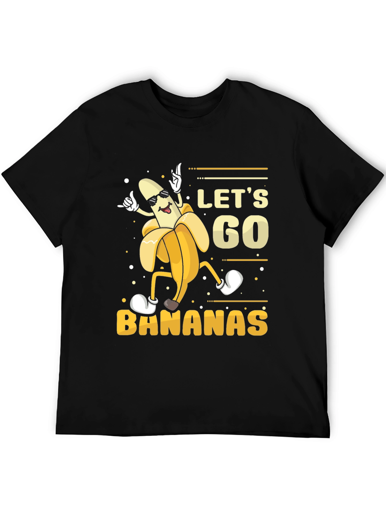 Black Let's Go Bananas! Graphic Tee view 5