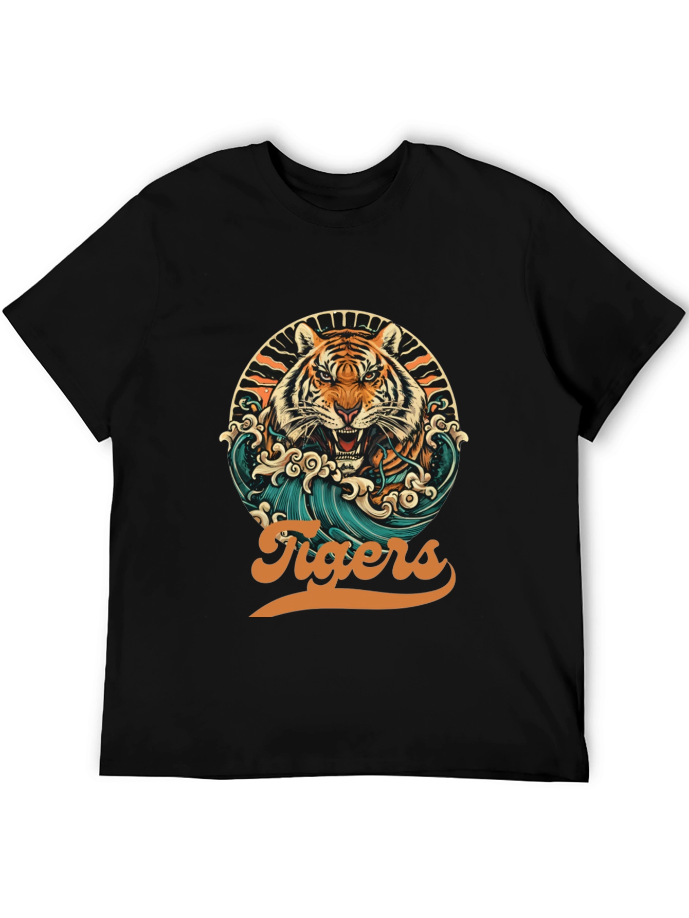 Black Tigers Graphic T-Shirt - Retro Design view 5