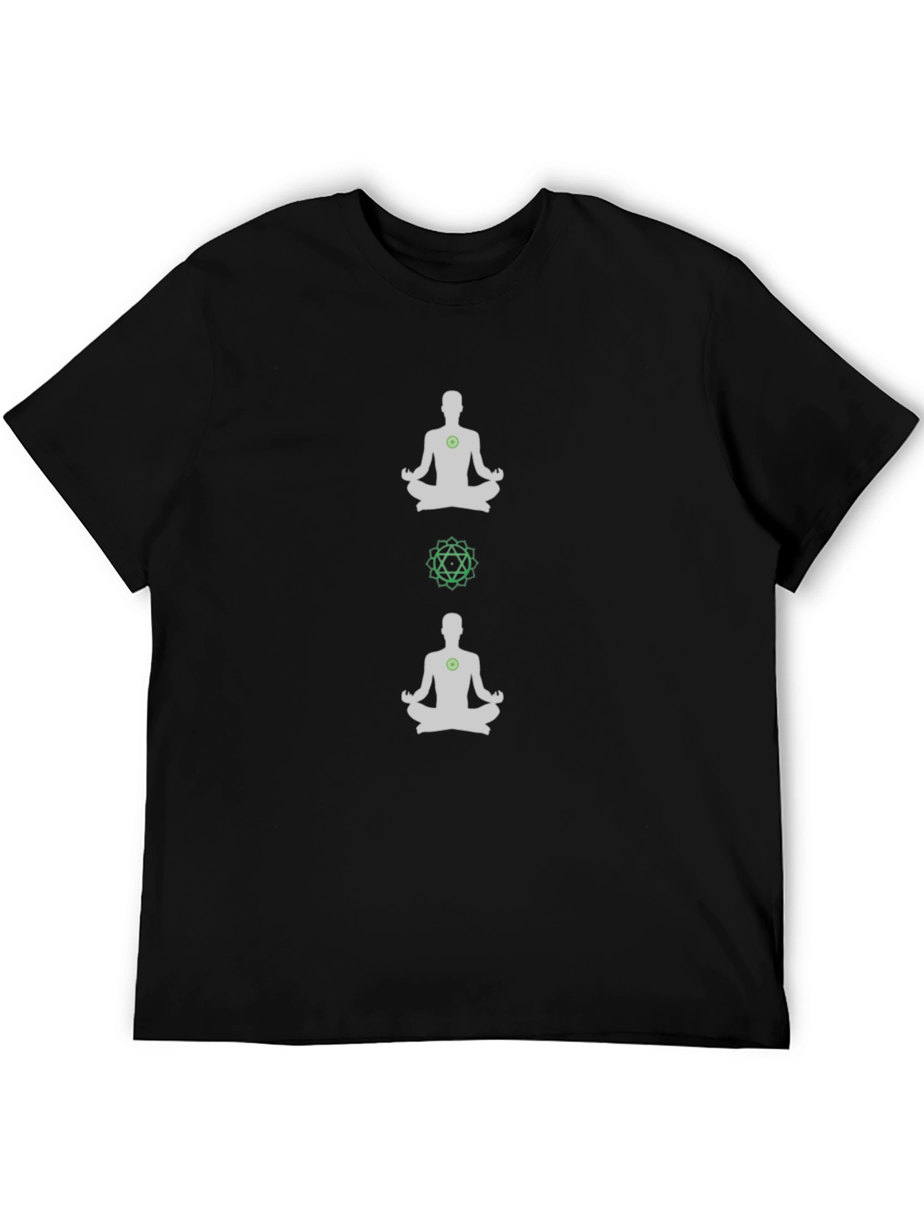 Black Meditate Chakra T-Shirt - Black Yoga Tee view 5