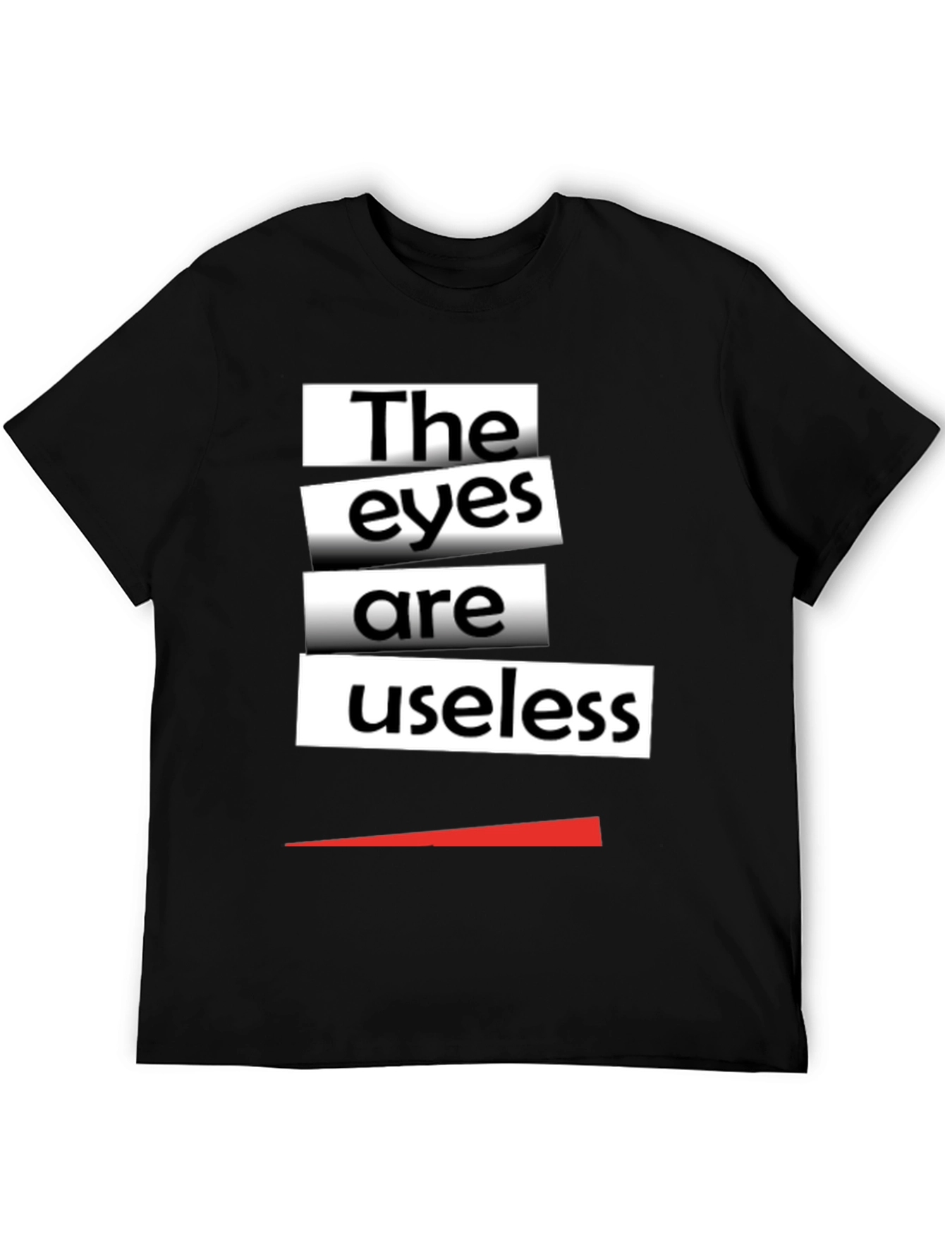 Black The Eyes Are Useless Graphic Tee - Black view 5