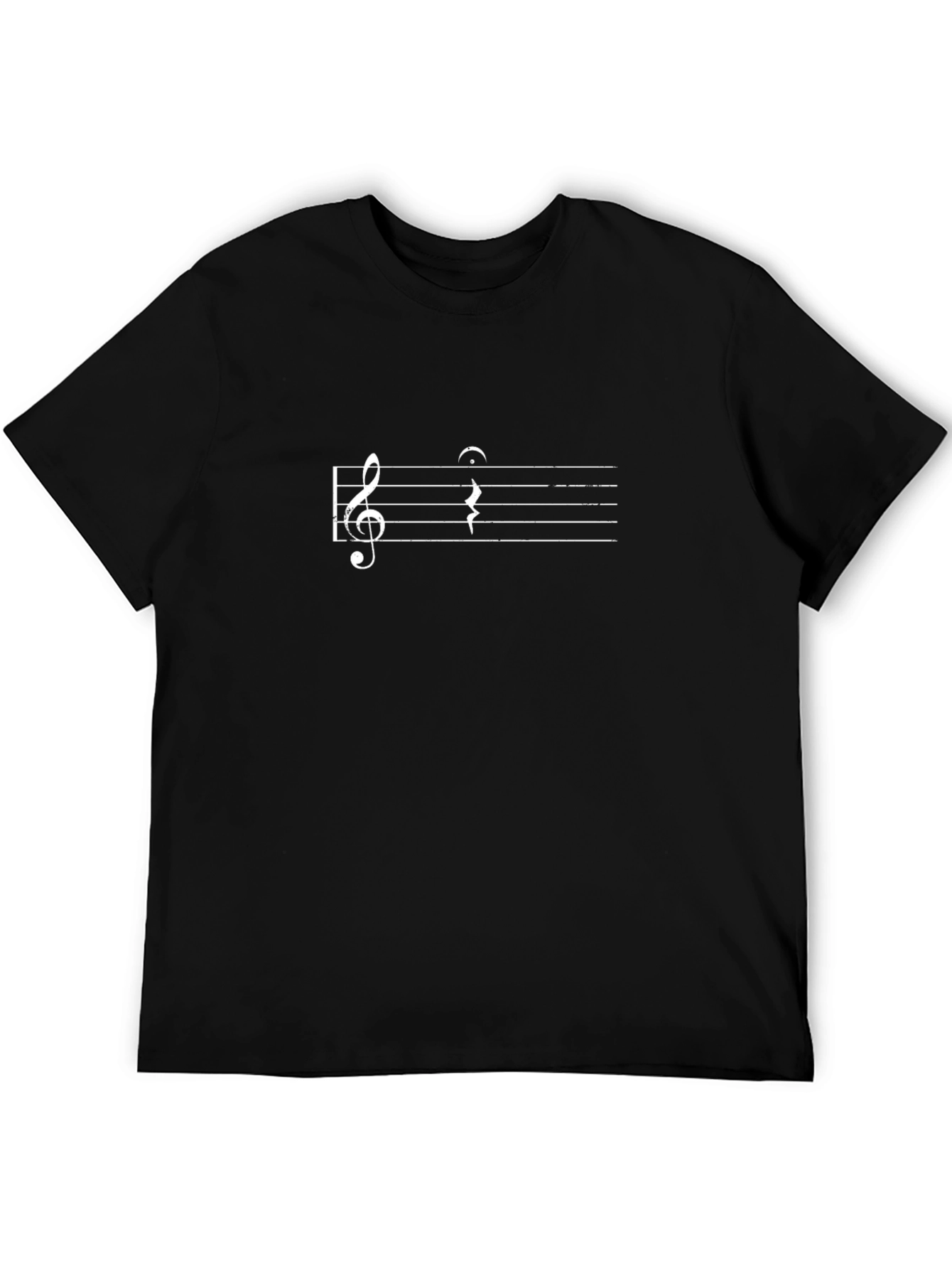 Black Musical Staff T-Shirt - Stylish & Unique Design view 5