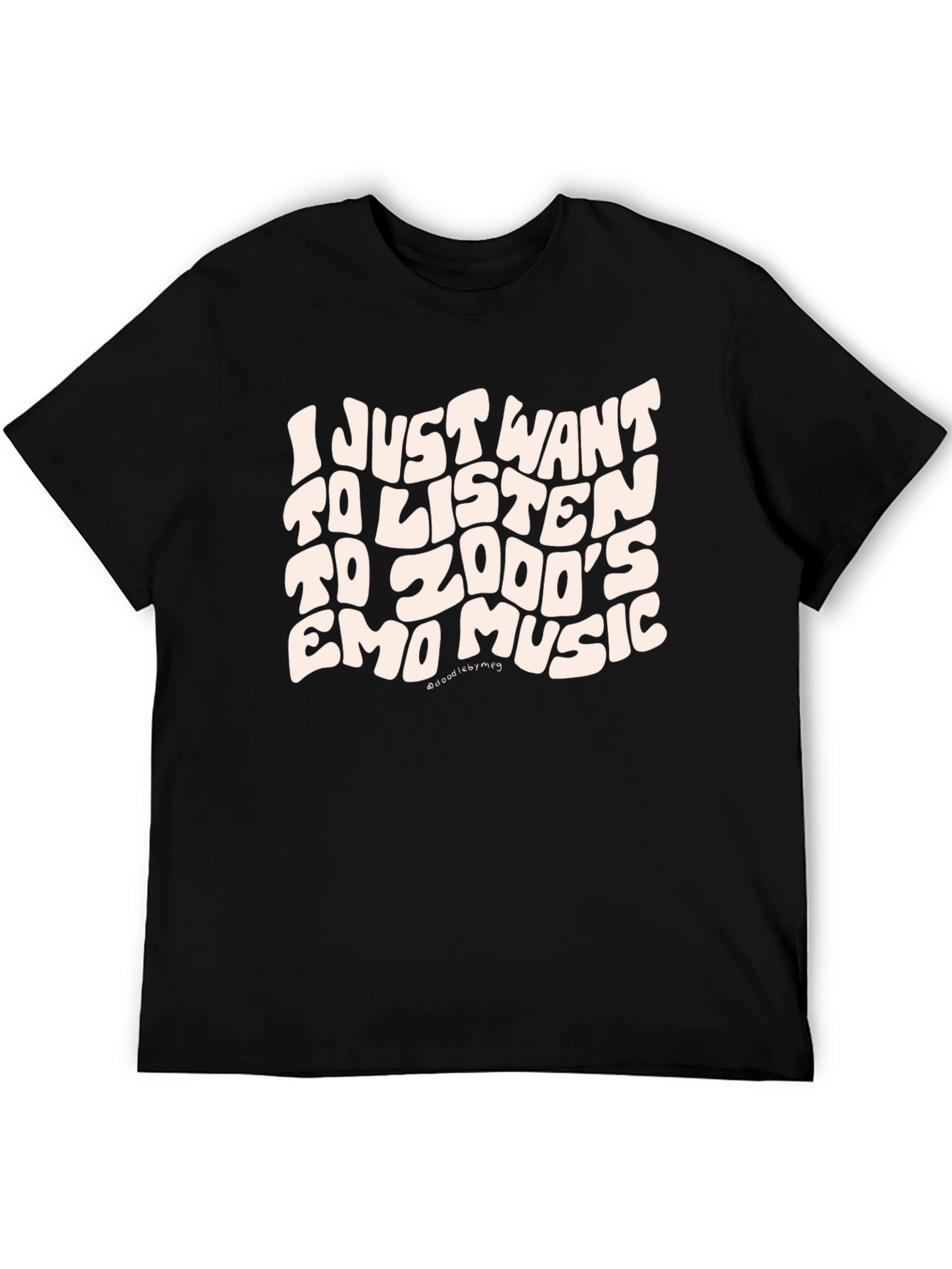 Black Zood's Emo Music Tee - Unique Graphic Print view 5