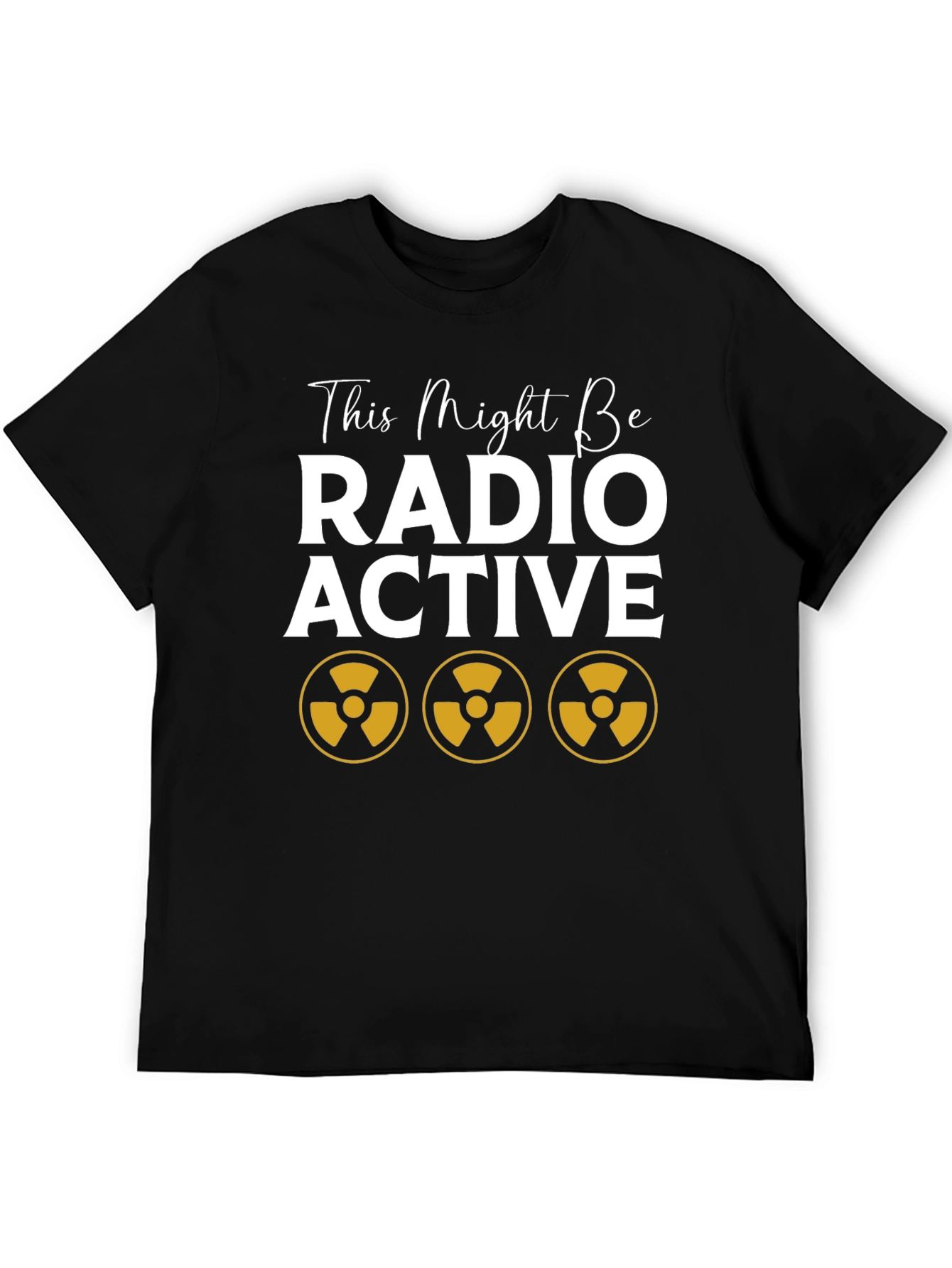 Black Radioactive Graphic Tee - Caution Style! view 5