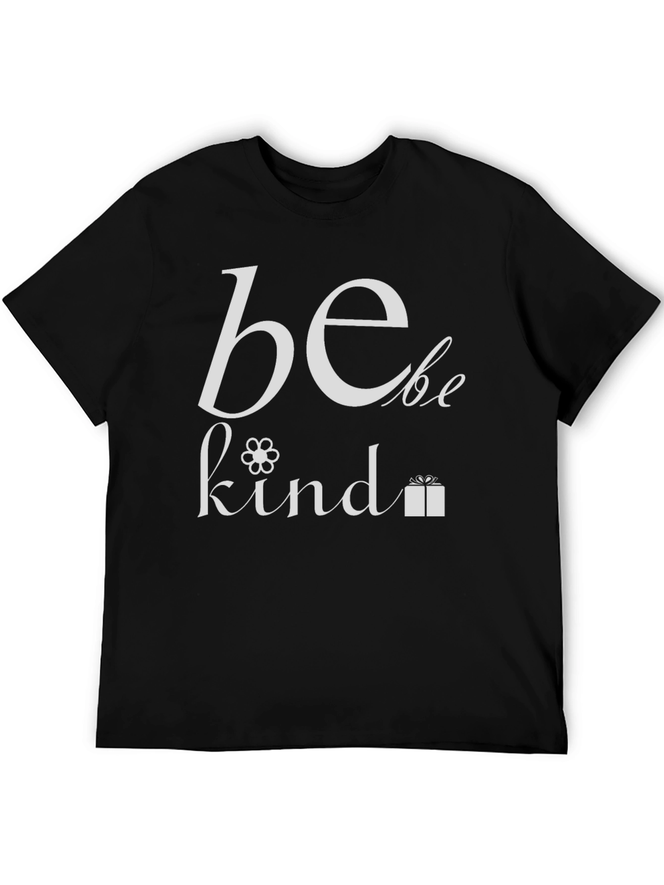 Black Be Kind Graphic Tee - Soft Cotton Blend Shirt view 5