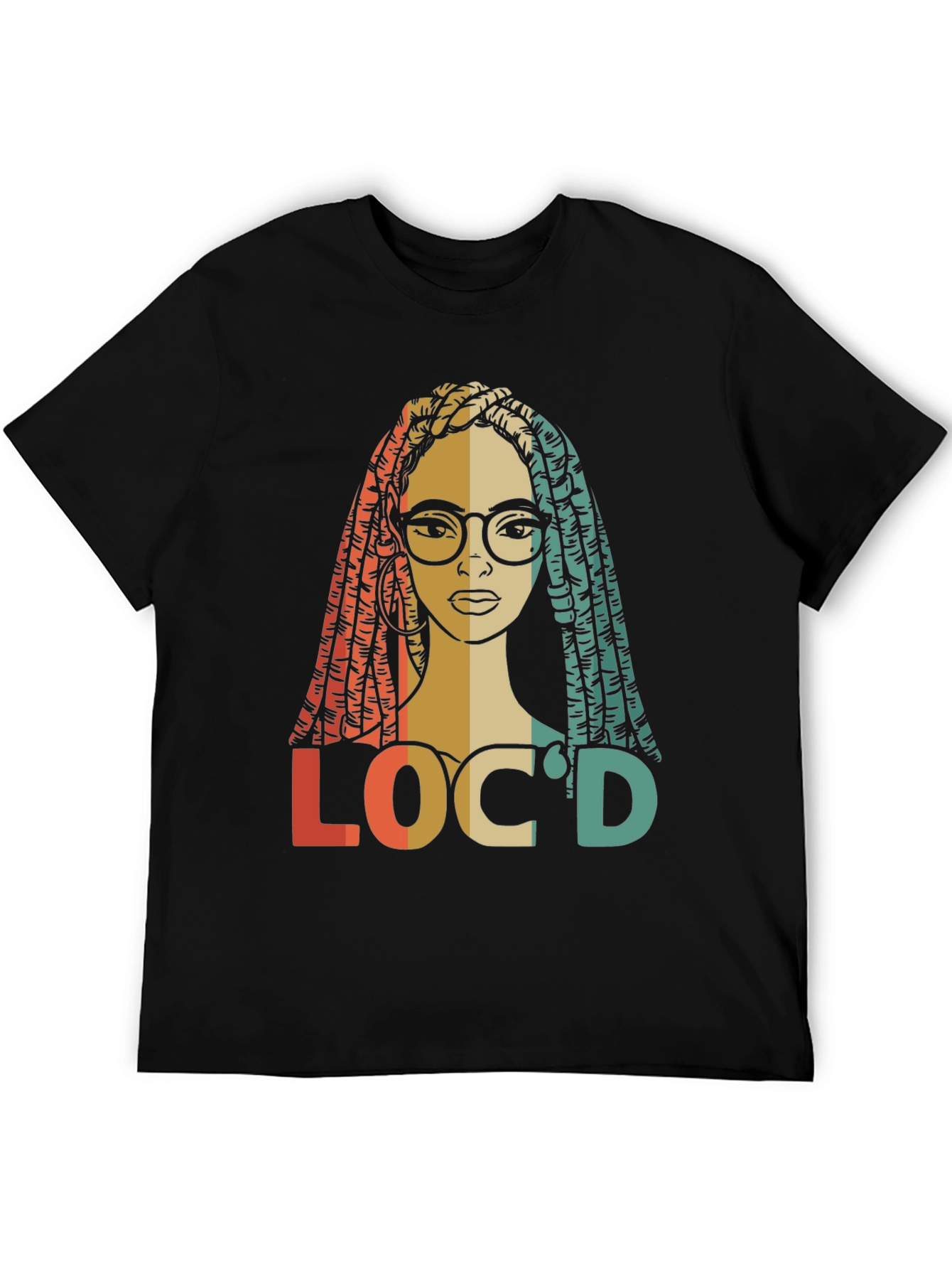 Black Loc'd Retro Graphic T-Shirt view 5