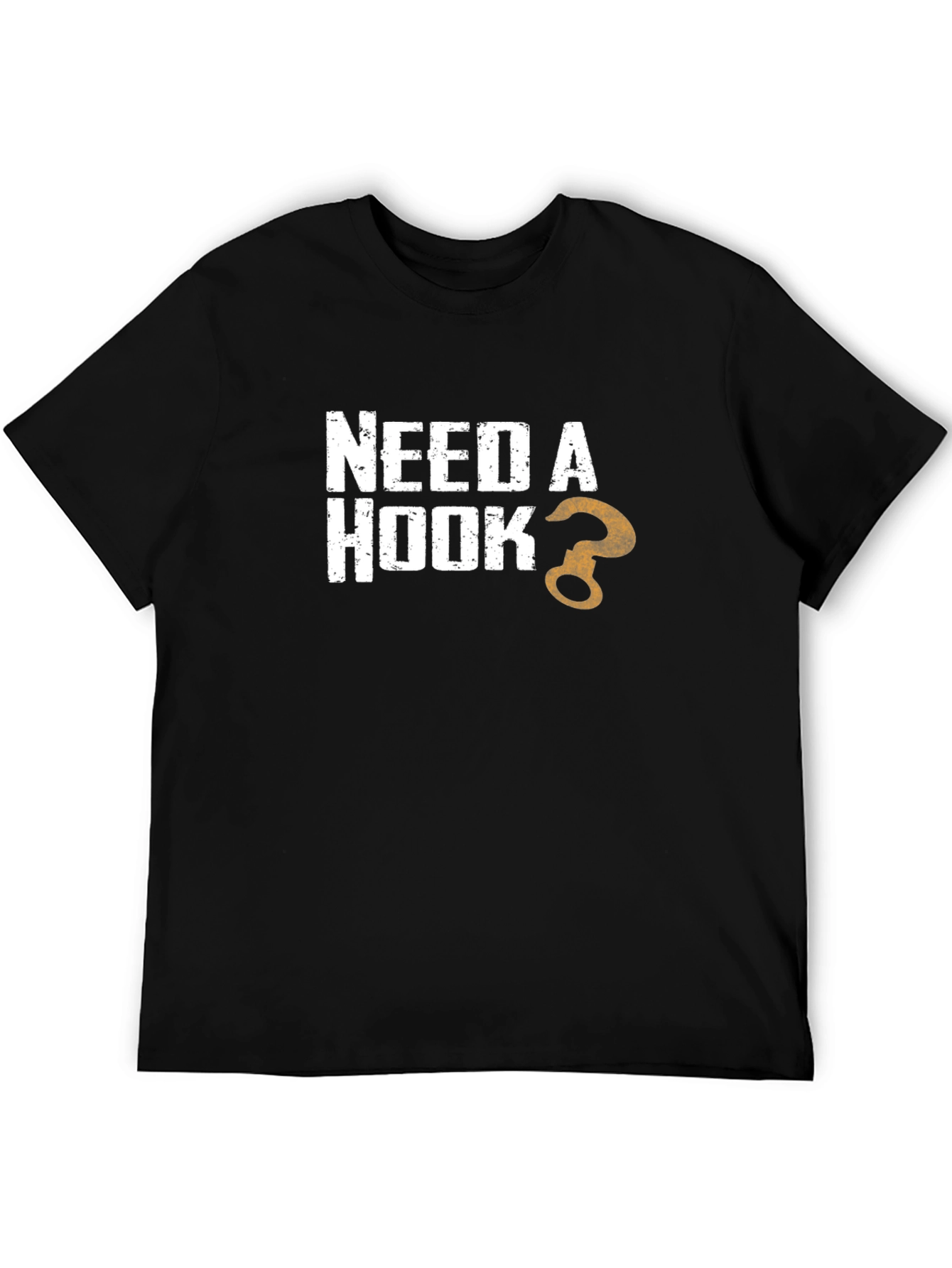 Black Need A Hook? Novelty Graphic T-Shirt view 5