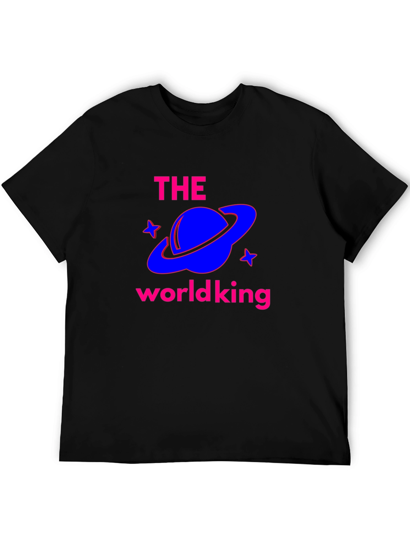 Black The World King Black T-Shirt view 5