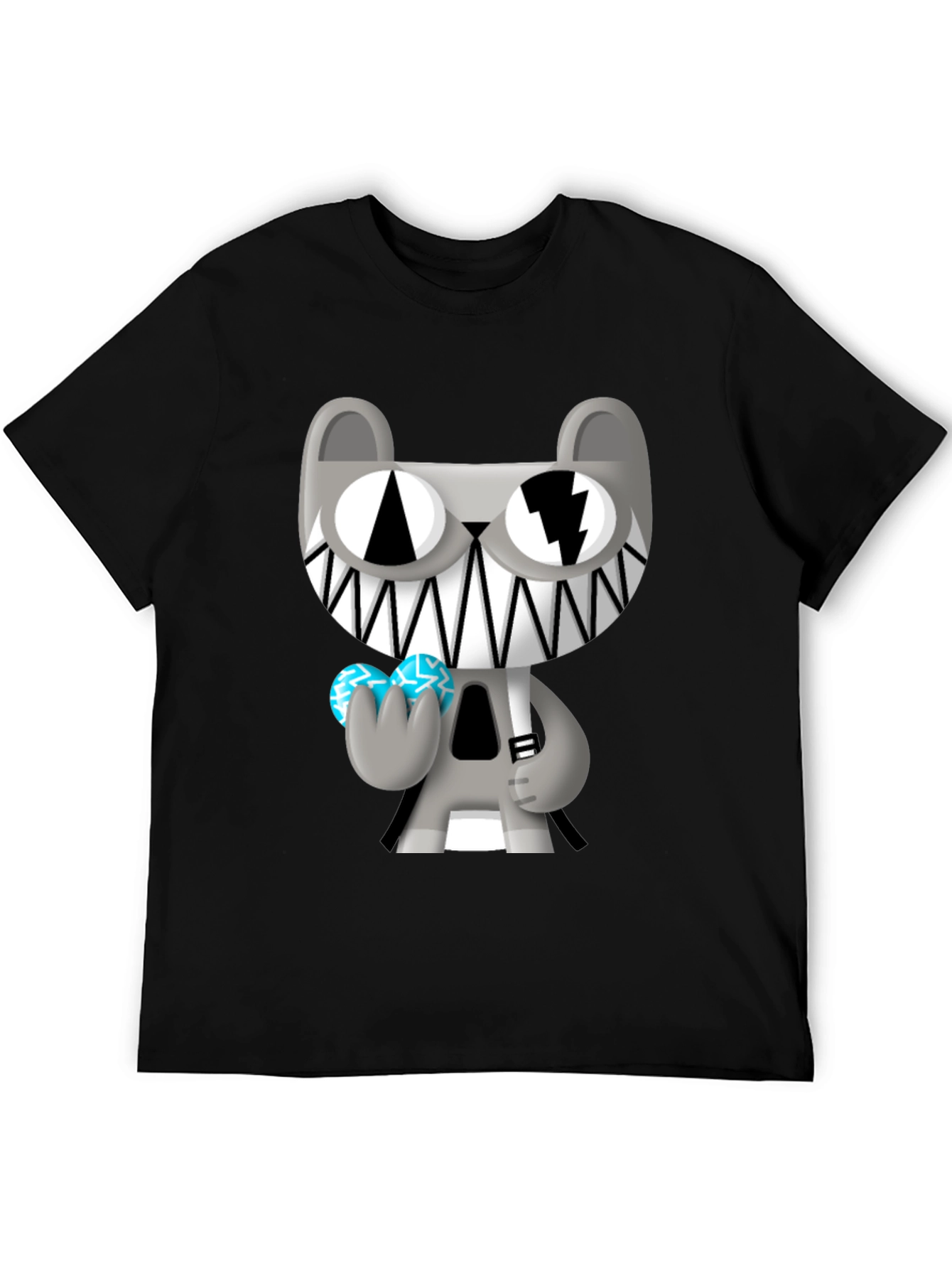 Black Cartoon Character Graphic T-Shirt view 5