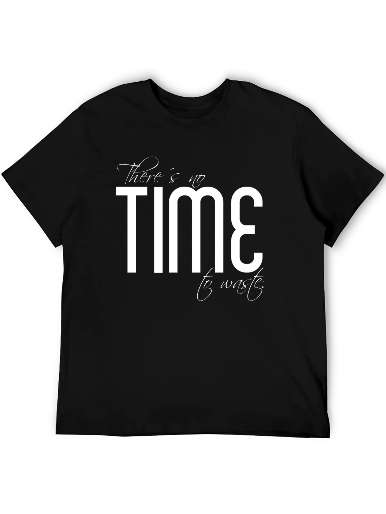 Black Time to Waste Graphic Print Tee view 5