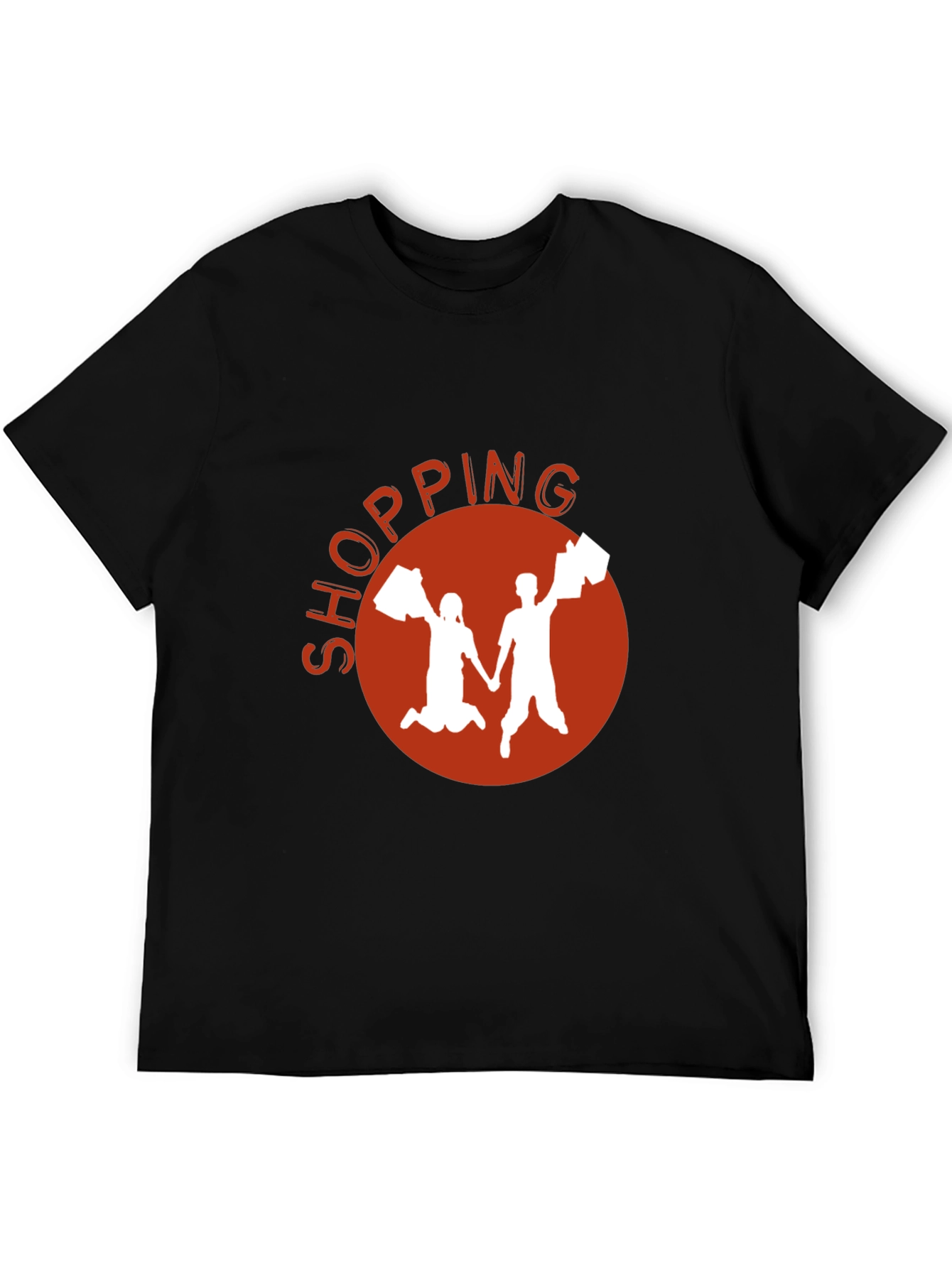 Black Shopping Spree Tee - Unisex Cotton Graphic T-Shirt view 5