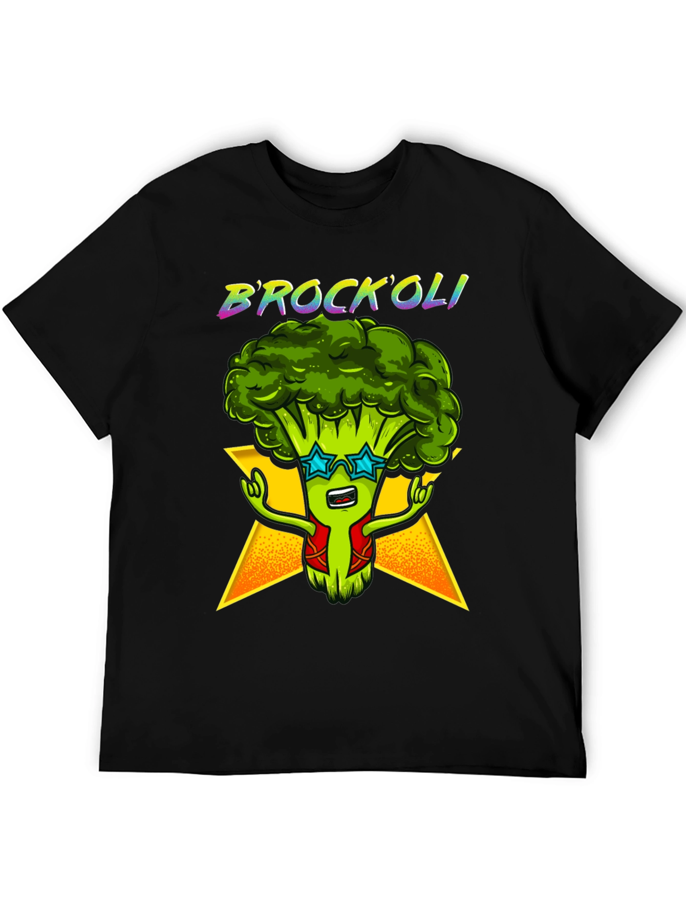 Black B'rock'oli Black Graphic T-Shirt view 5