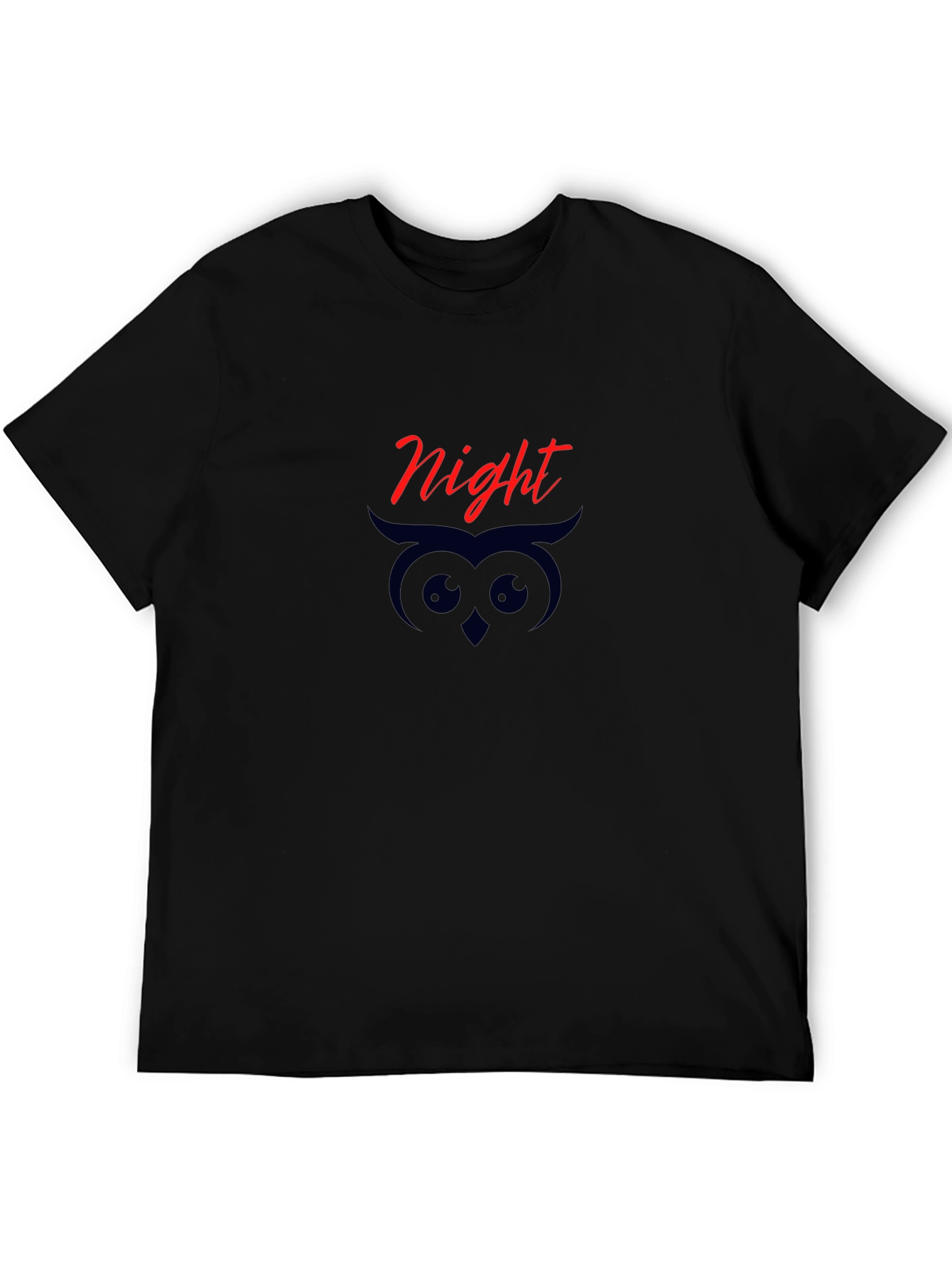 Black Night Owl Graphic Tee - Black view 5
