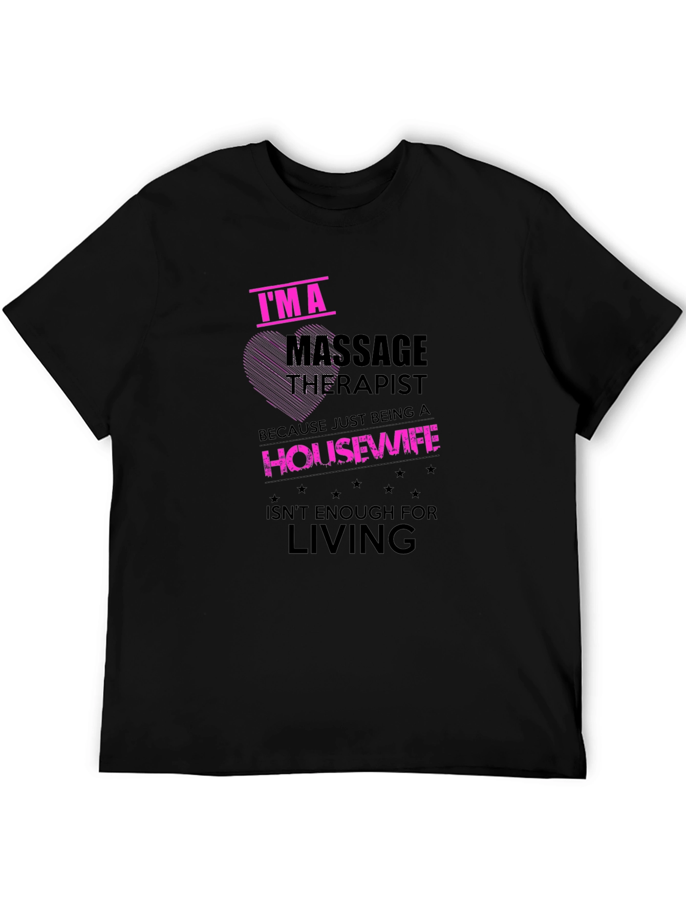 Black Massage Therapist Funny Graphic T-Shirt view 5