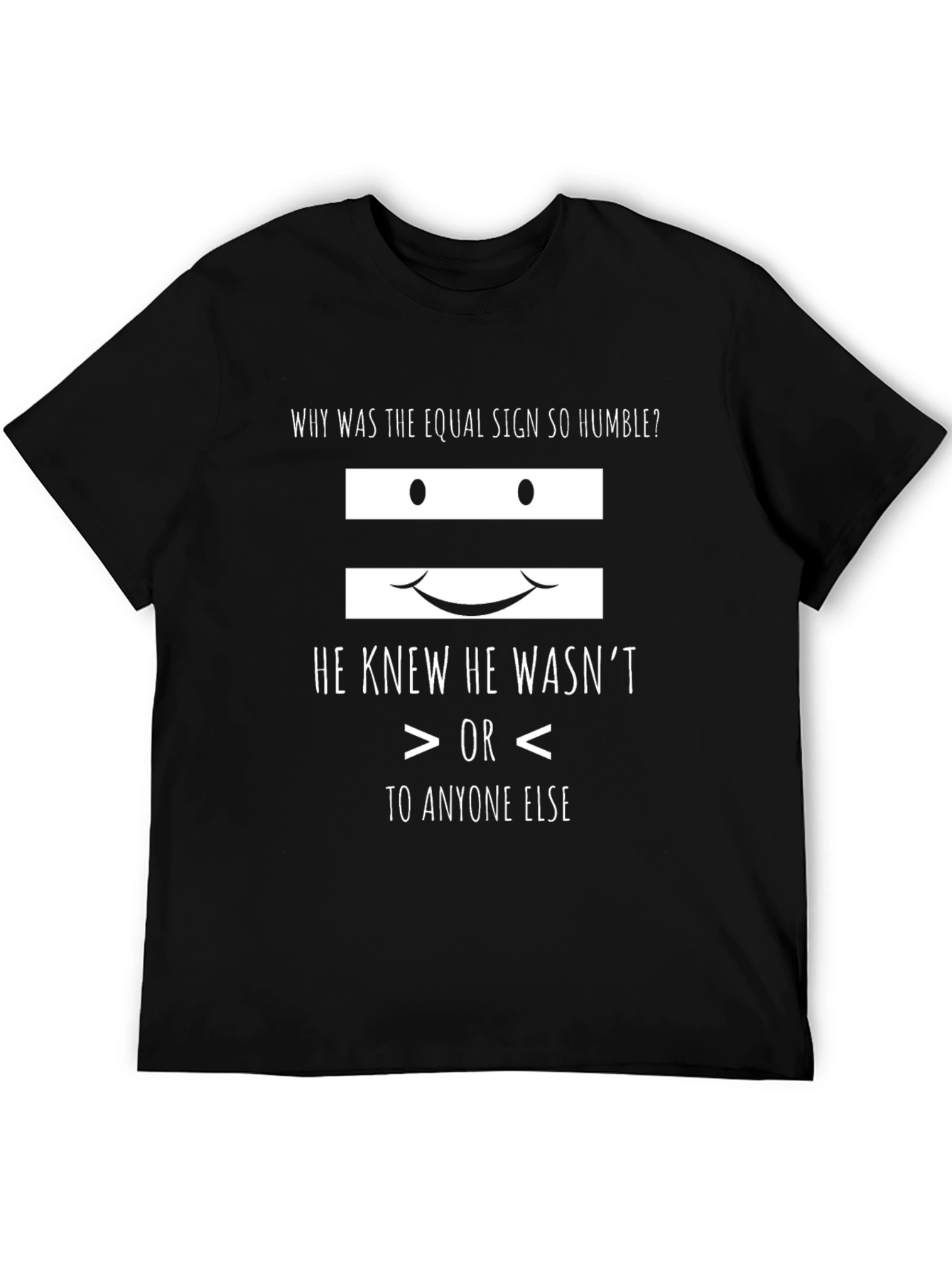 Black Humorous Equal Sign T-Shirt view 5