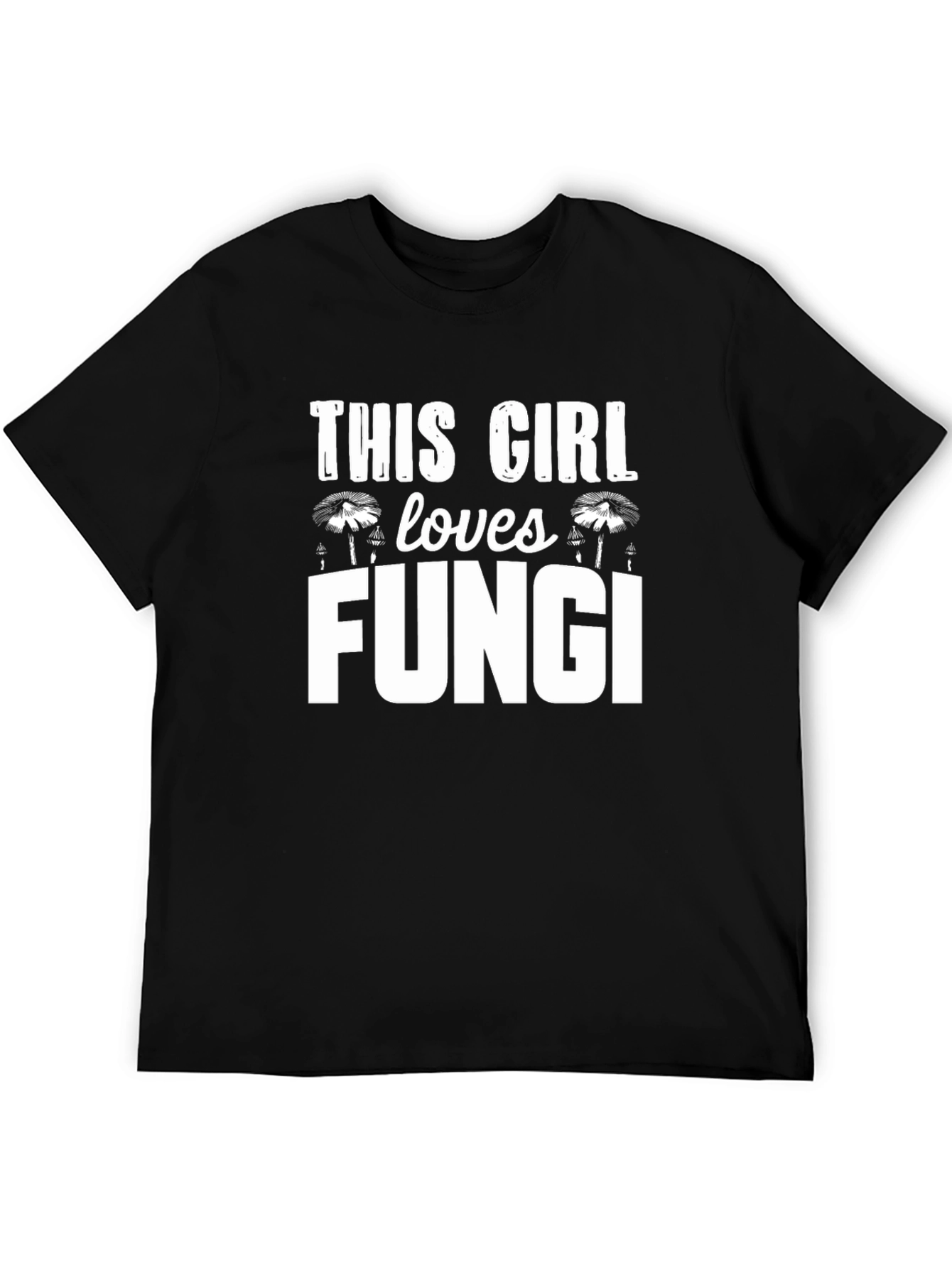 Black This Girl Loves Fungi T-Shirt Black view 5