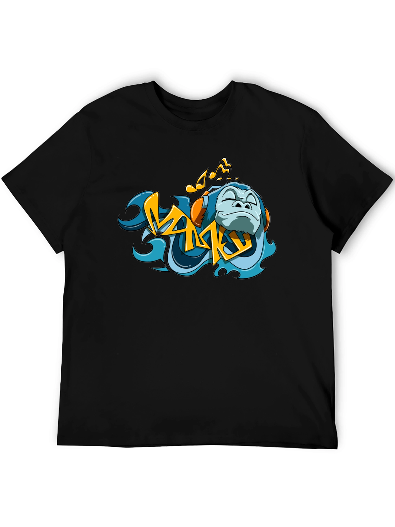 Black Monkey Music T-Shirt - Black view 5