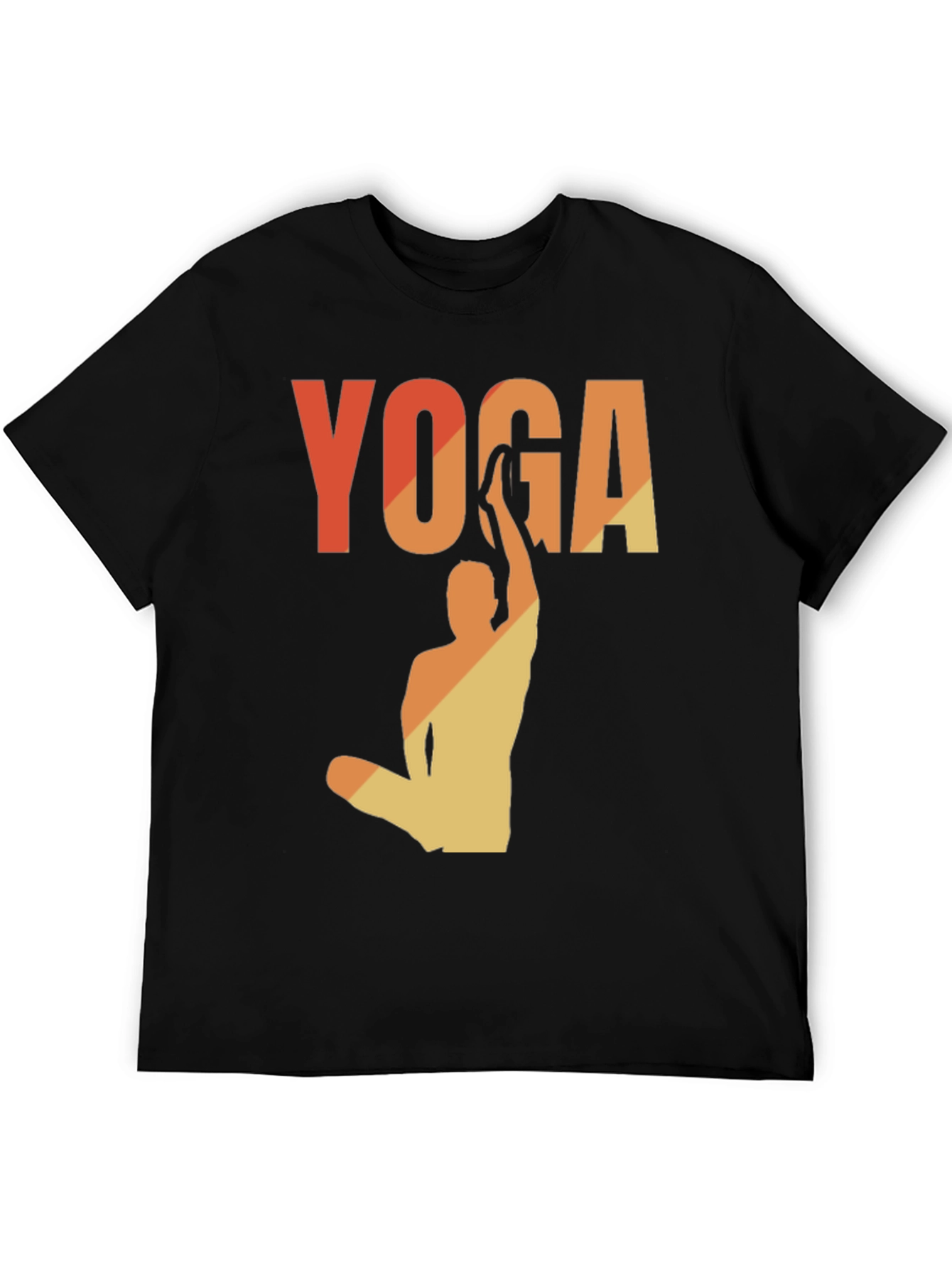 Black Yoga Pose Graphic Tee - Relaxed Fit view 5