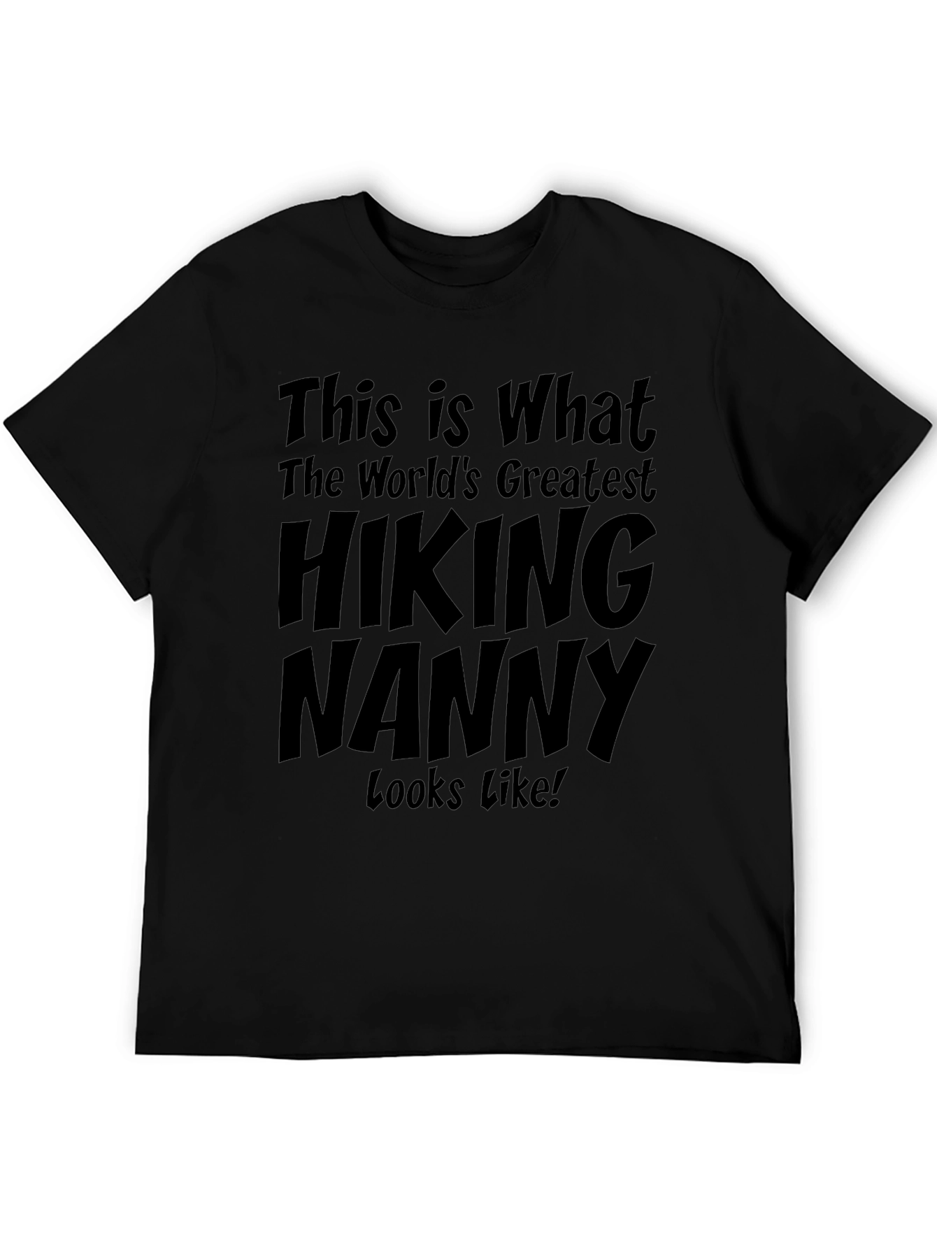 Black Hiking Nanny Graphic T-Shirt view 5