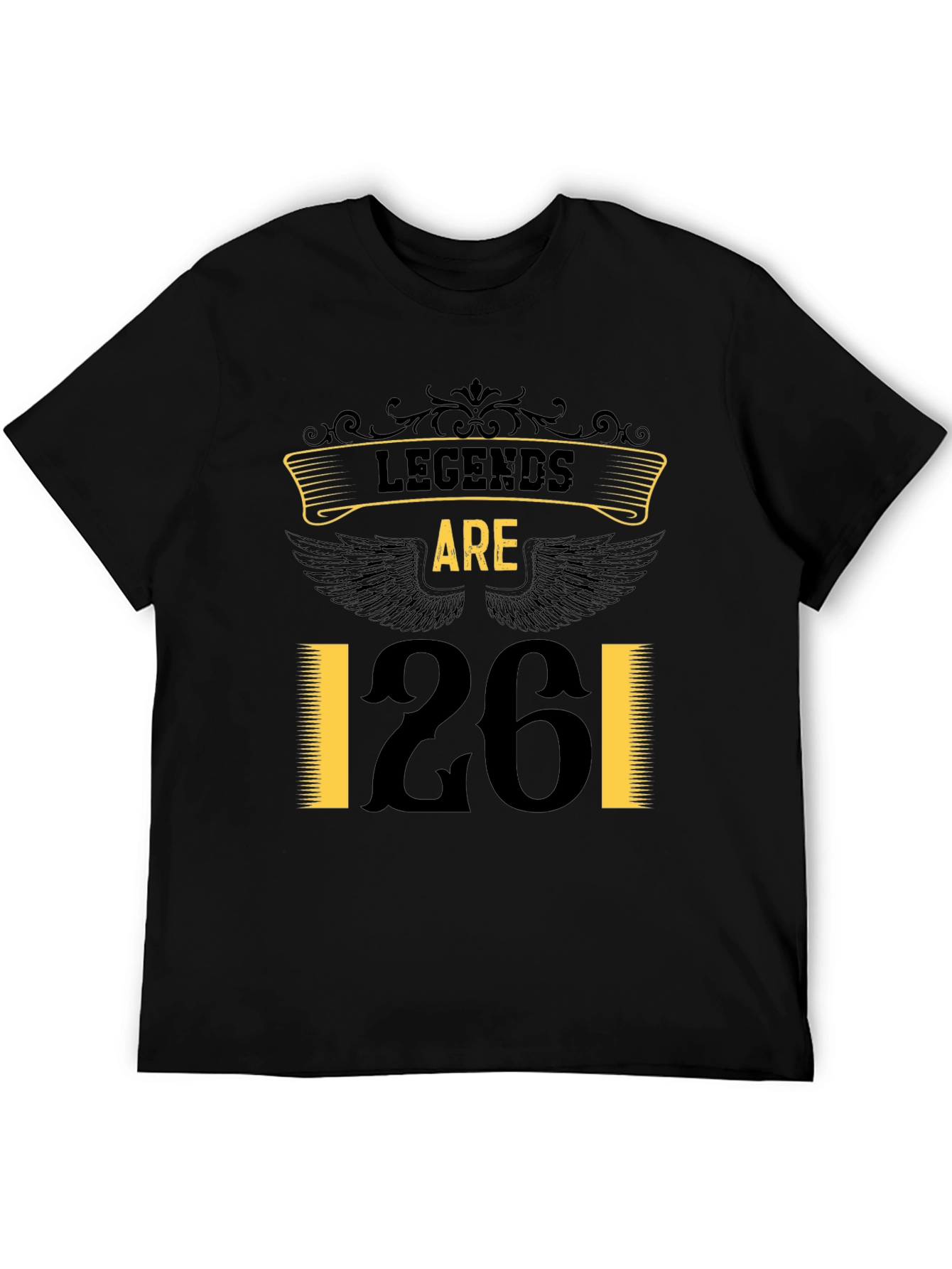 Black Legends Are 26 T-Shirt - Birthday Edition view 5