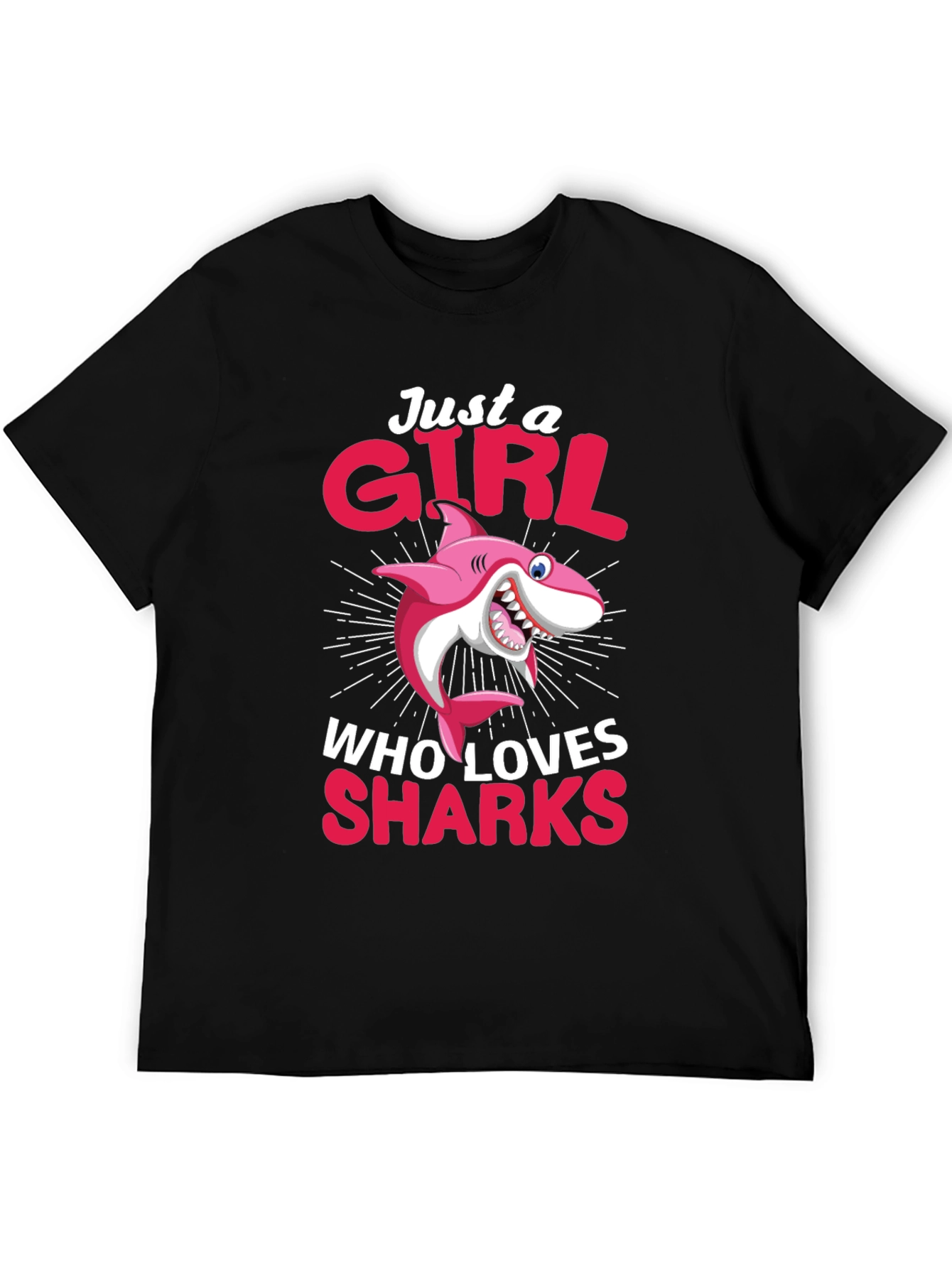 Just A Girl Who Loves Sharks T-Shirt - 5