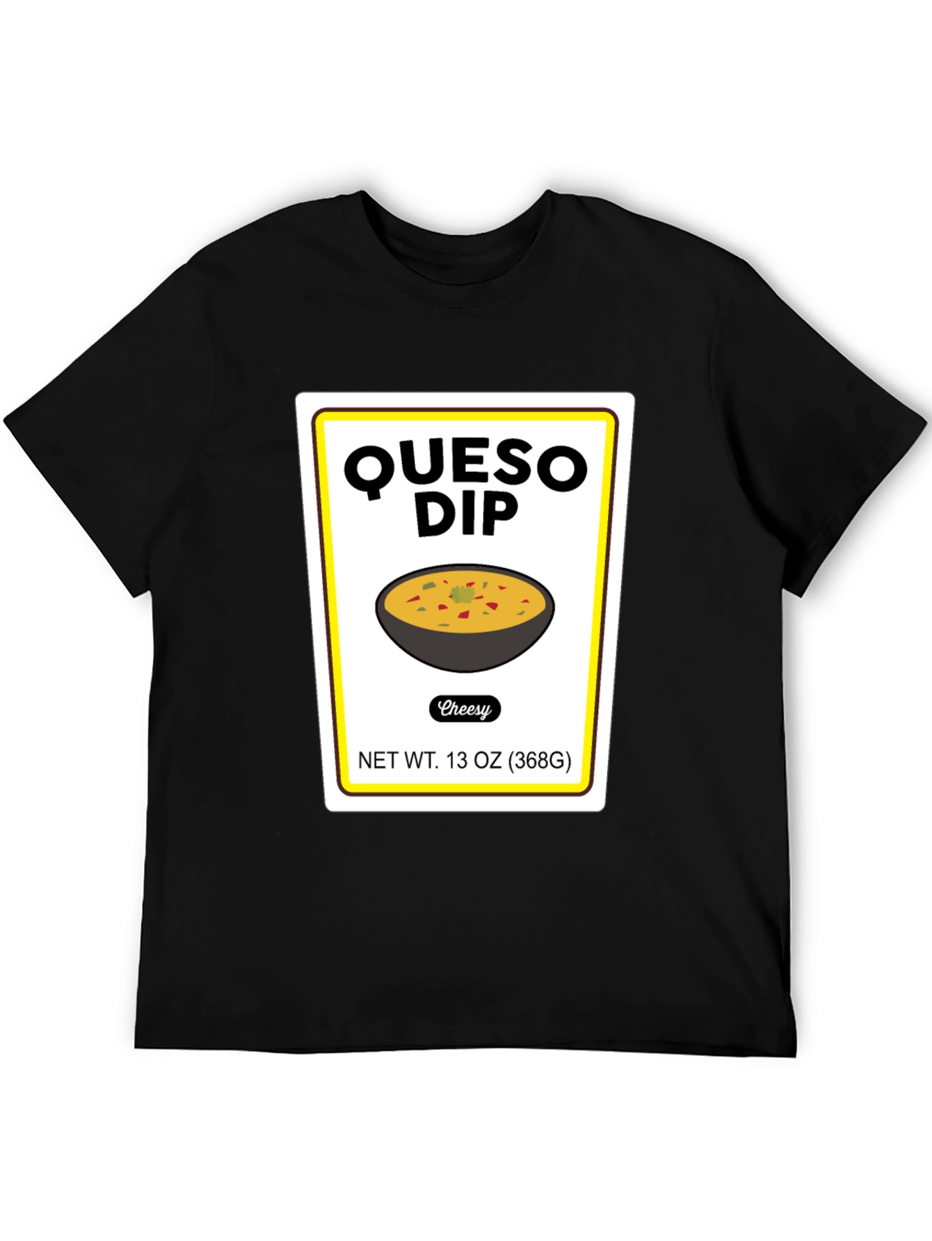 Black Queso Dip T-Shirt - Humorous Foodie Tee view 5