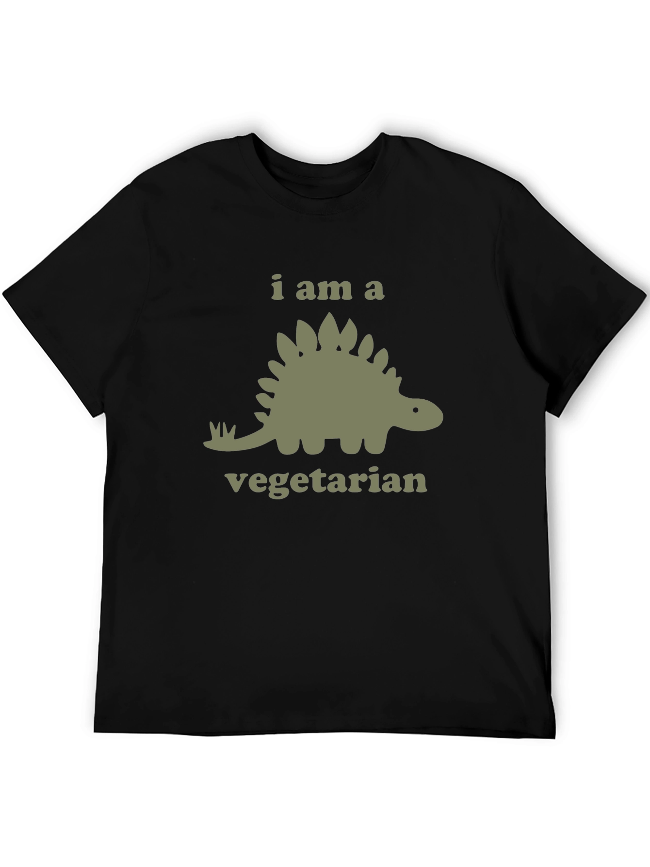 Black Vegetarian Dinosaur Graphic T-Shirt view 5