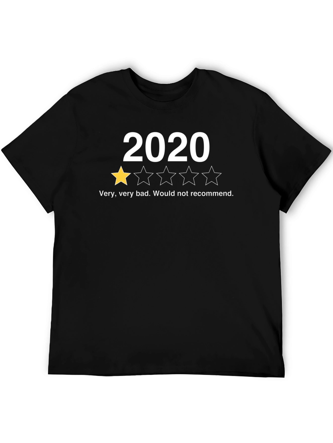 Black 2020 One-Star Review Graphic Tee view 5
