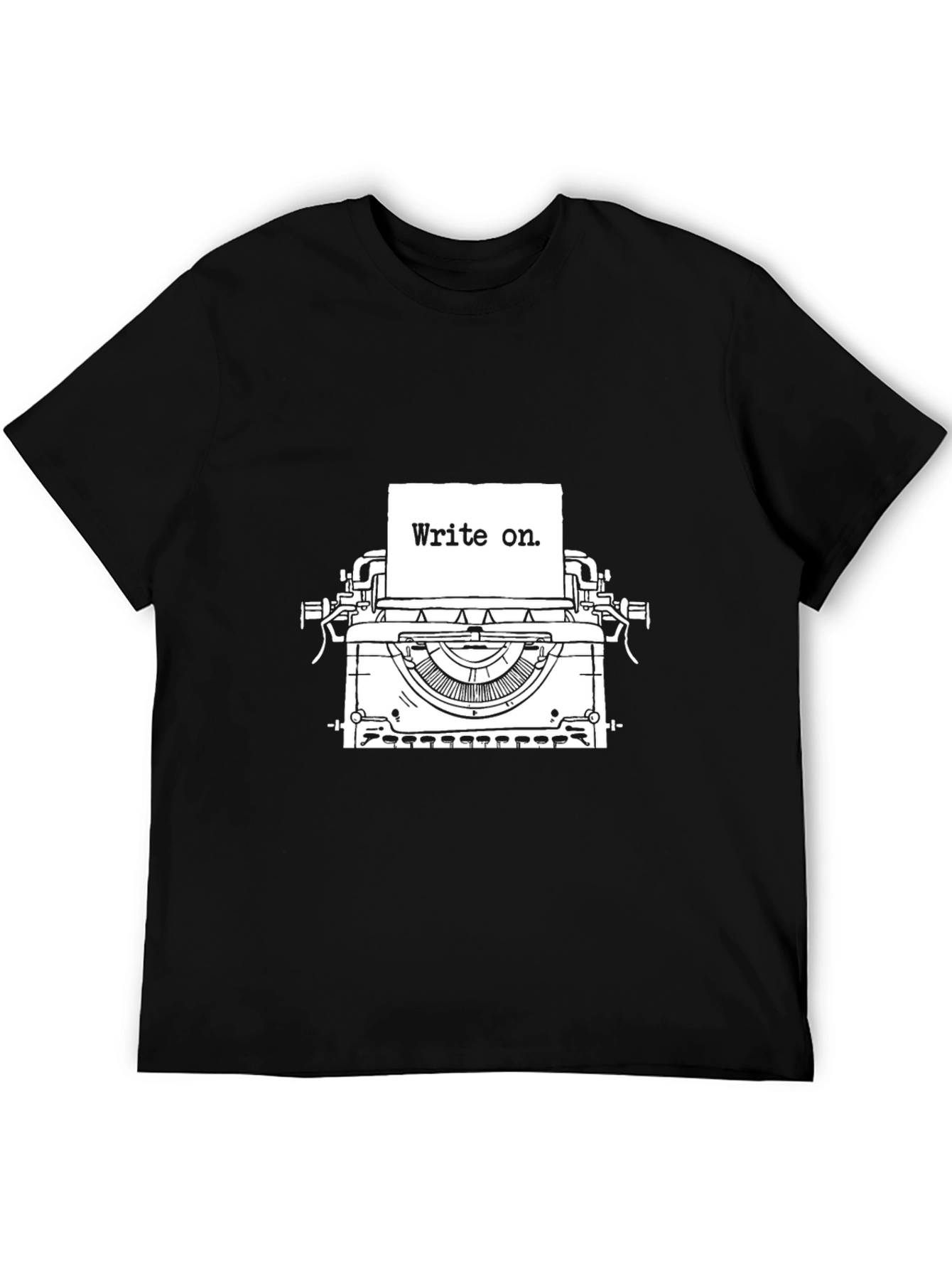Black Write On Typewriter Graphic Tee - Black view 5