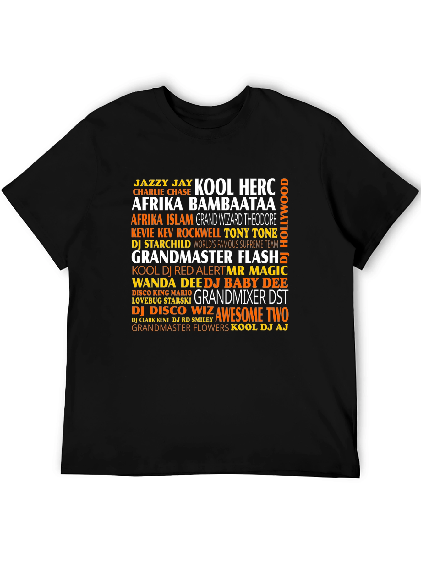Black Hip Hop DJ Legends T-Shirt view 5