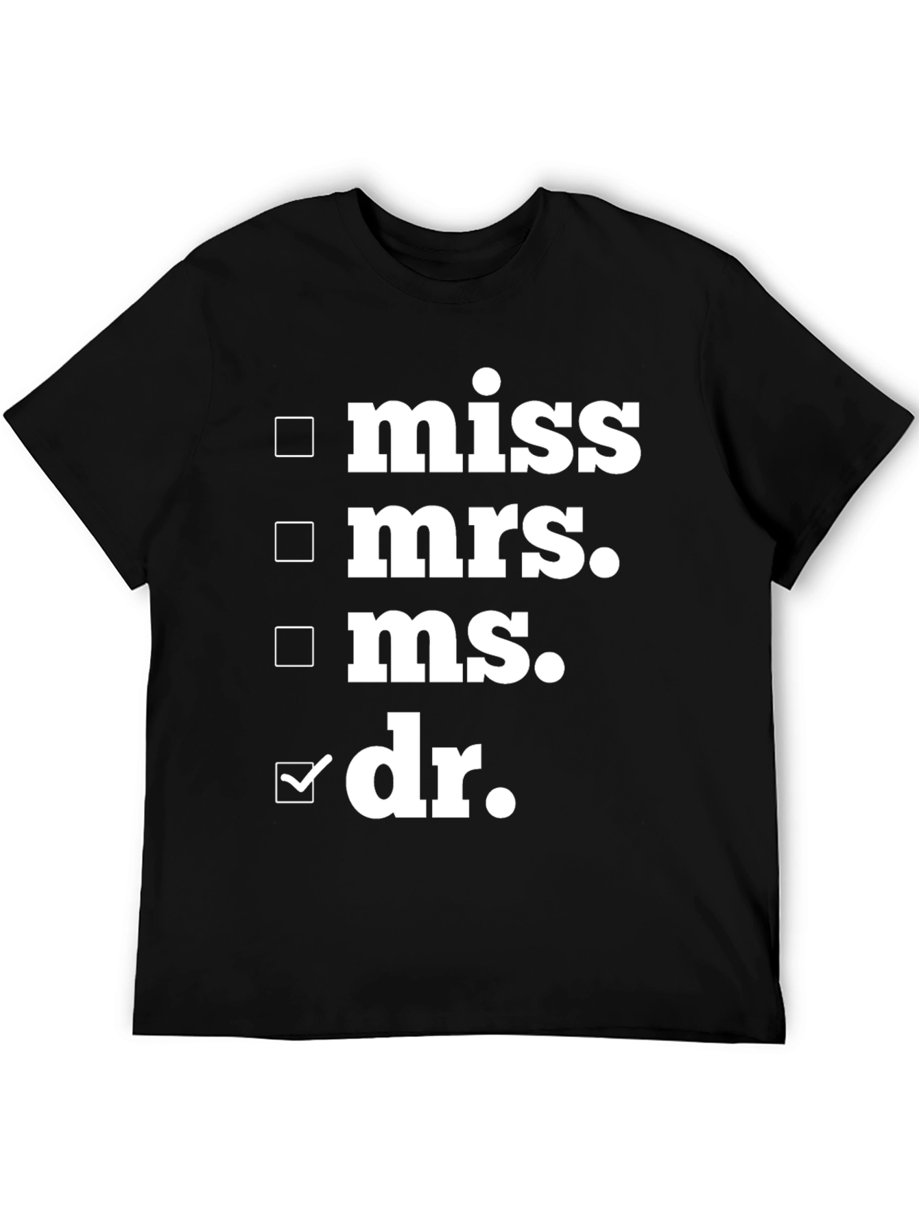 Black Doctor Title T-Shirt - Black Novelty Tee view 5