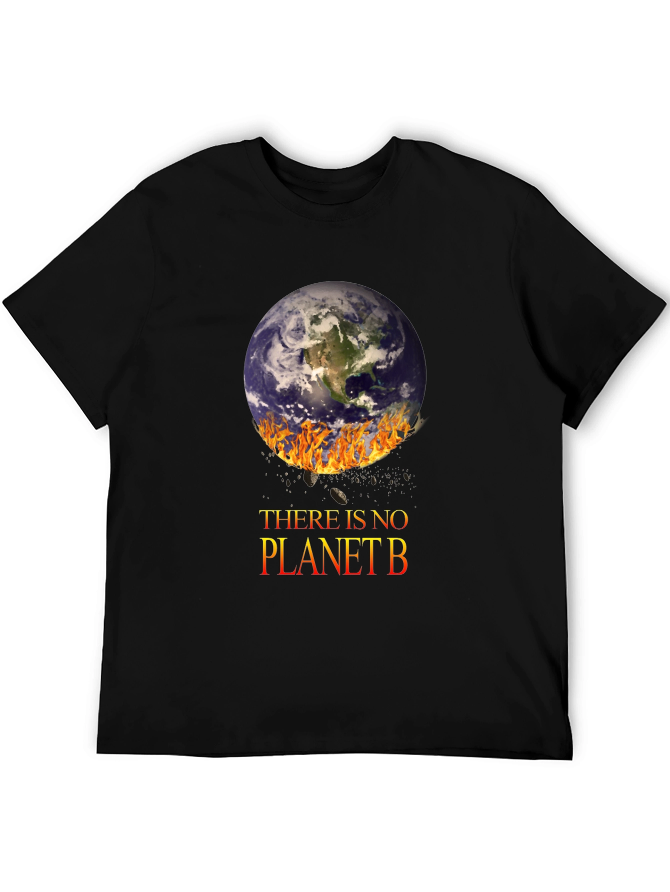 Black There is No Planet B T-Shirt view 5