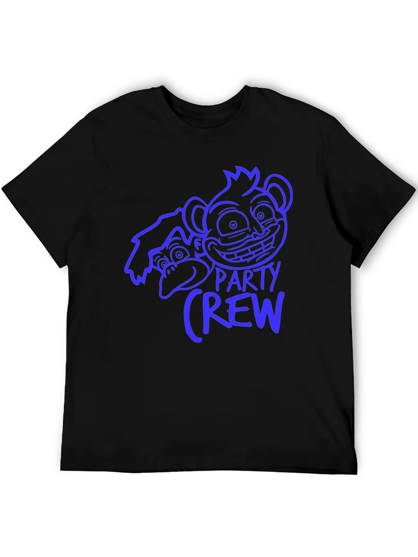 Black Monkey Party Crew Graphic Tee - Black view 5