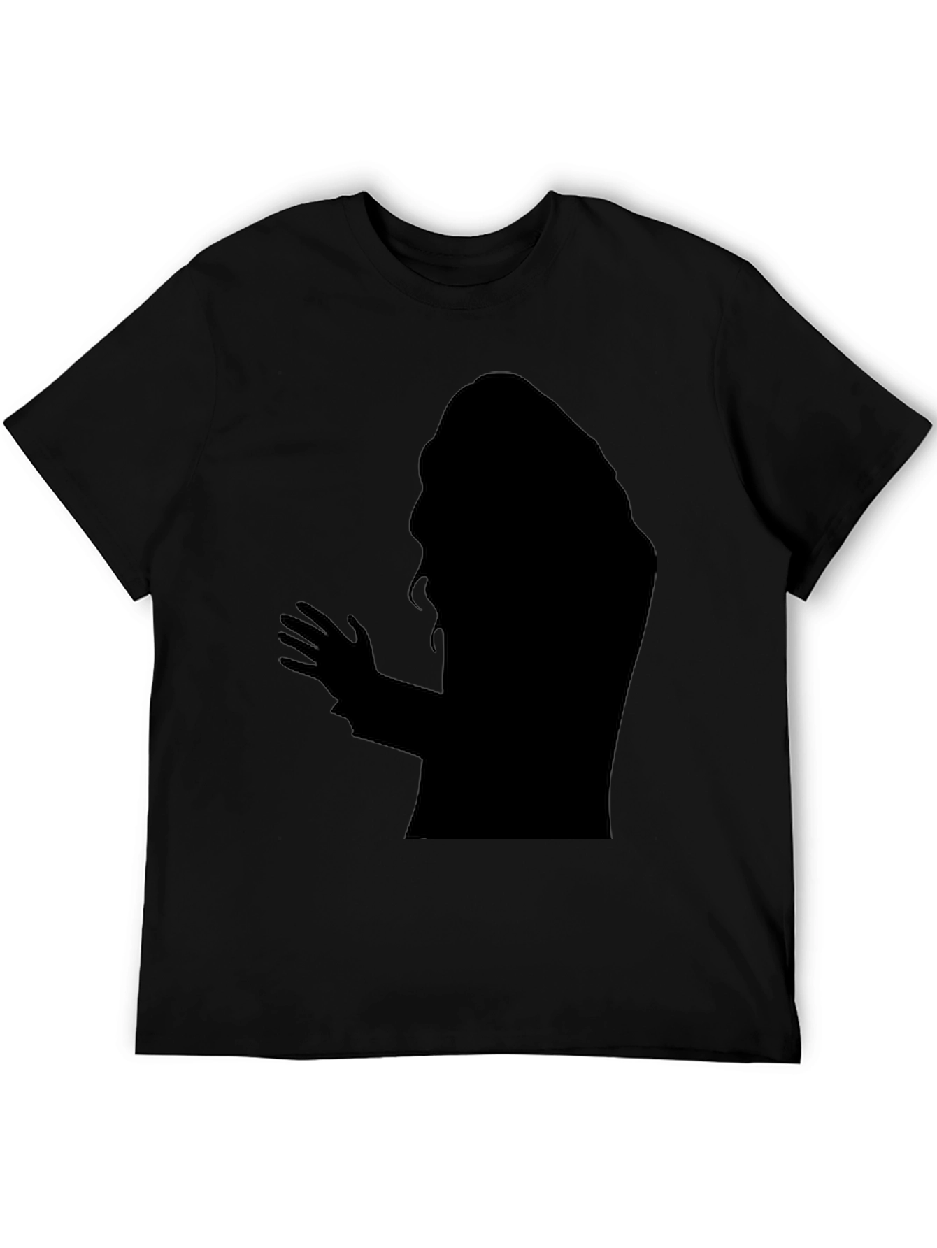 Black Silhouette Graphic T-Shirt - Men's Black Tee view 5