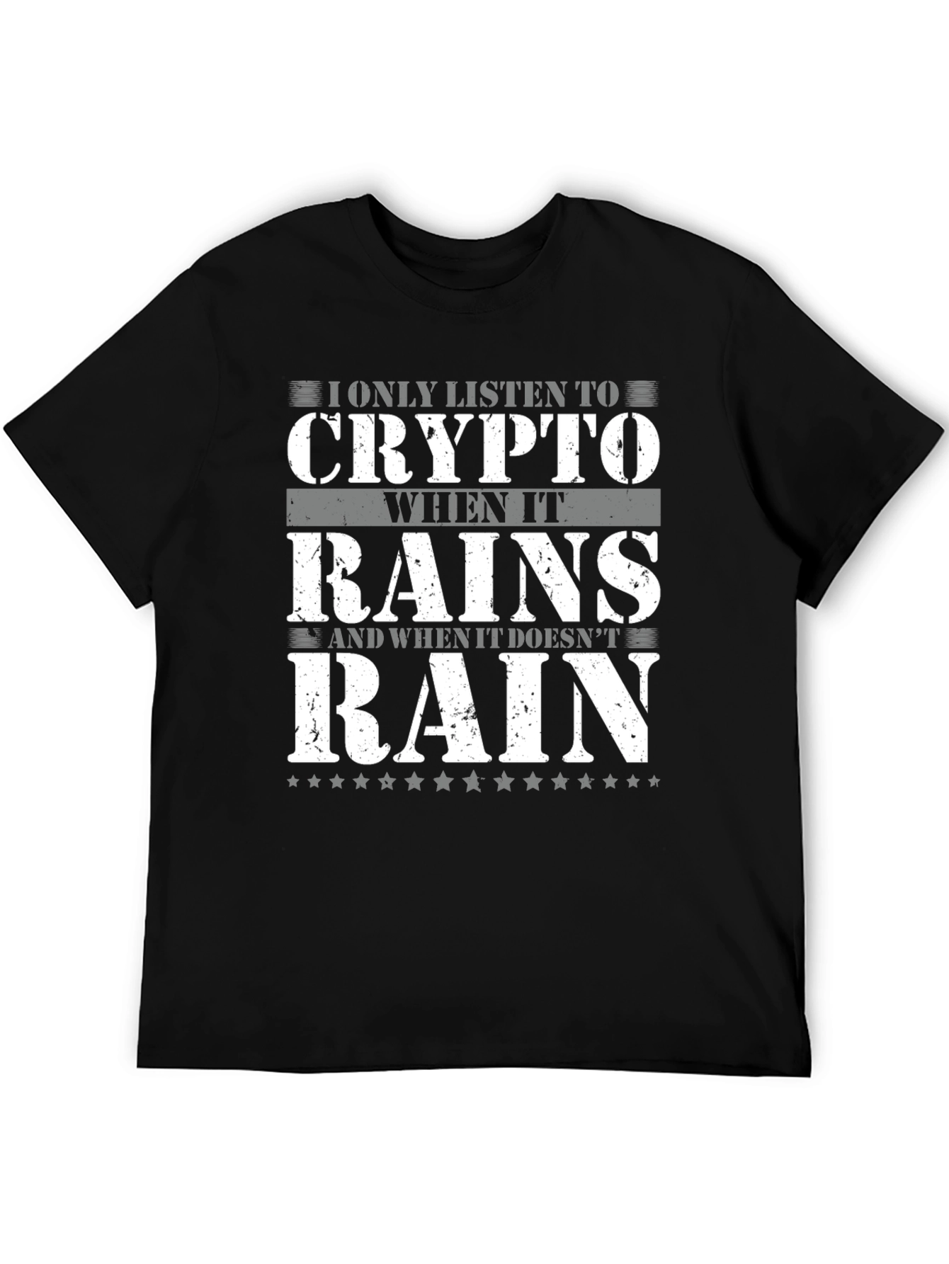 Black Crypto Rain T-Shirt - Funny Bitcoin Investor Tee view 5