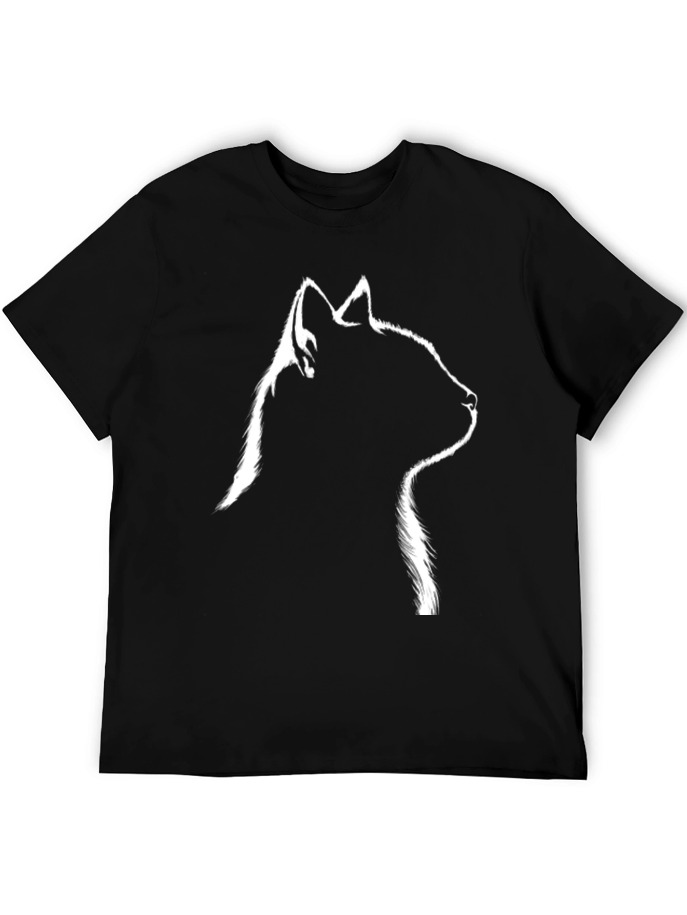 Black Black Cat Silhouette T-Shirt view 5