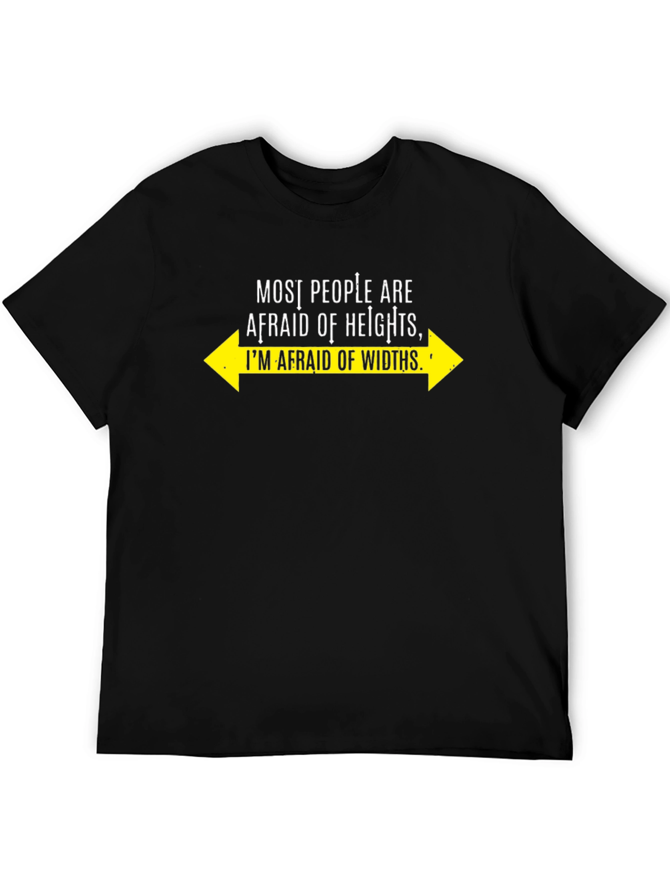 Black Funny Widths Graphic Tee view 5